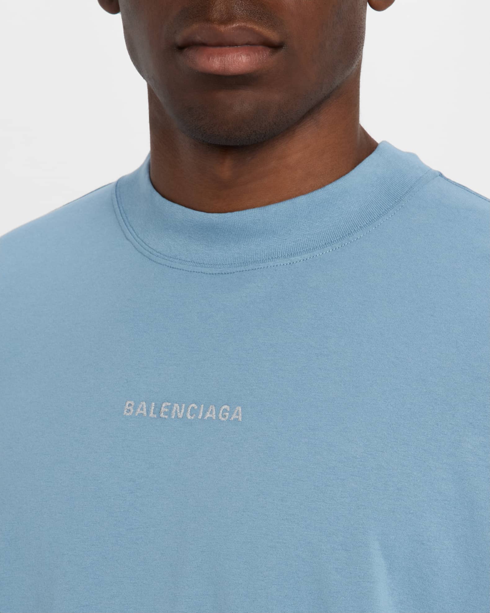 Balenciaga Unisex Jersey Embroidered Logo Medium-Fit T-Shirt