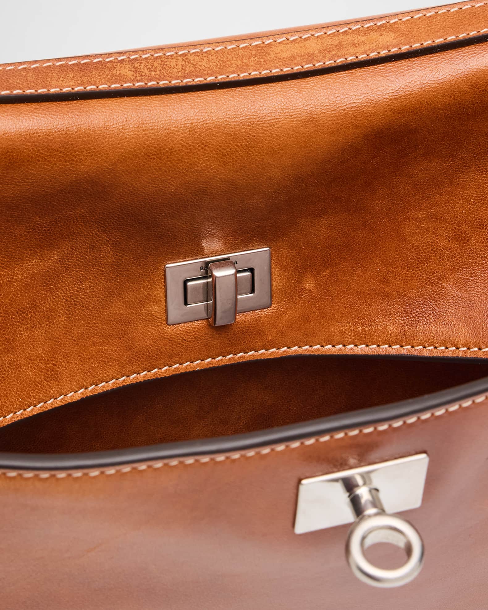 Balenciaga Rodeo Medium Leather Top-Handle Bag | Neiman Marcus