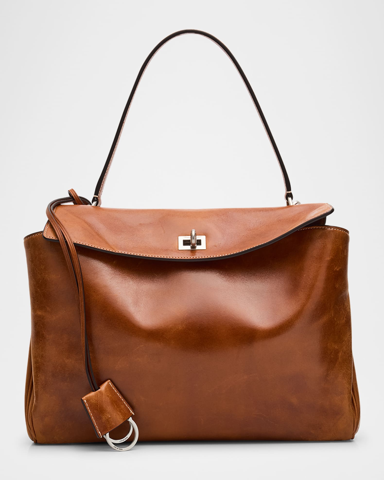Rodeo Medium Leather Top-Handle Bag 0