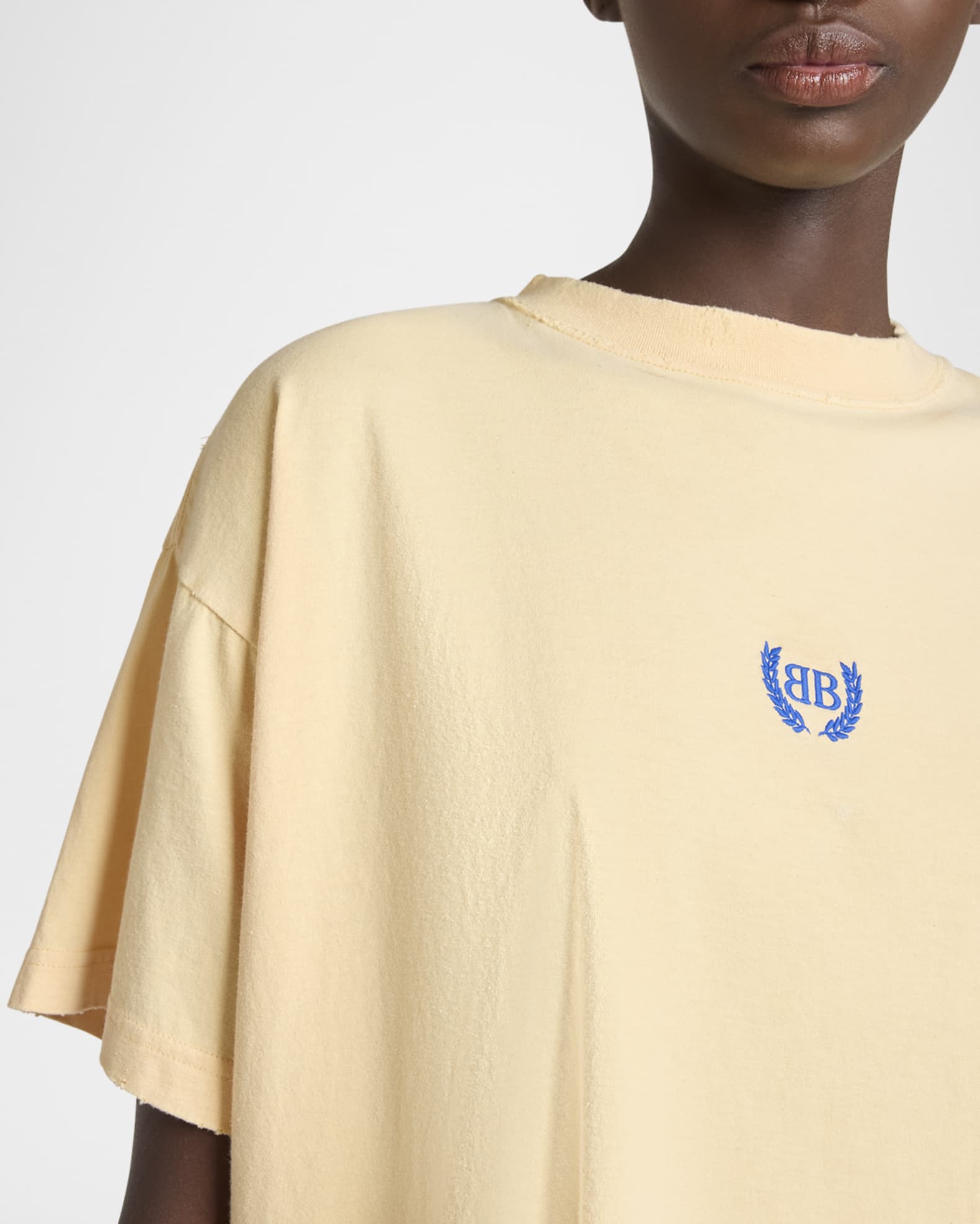 Balenciaga BB Embroidered Short-Sleeve Boxy T-Shirt | Neiman