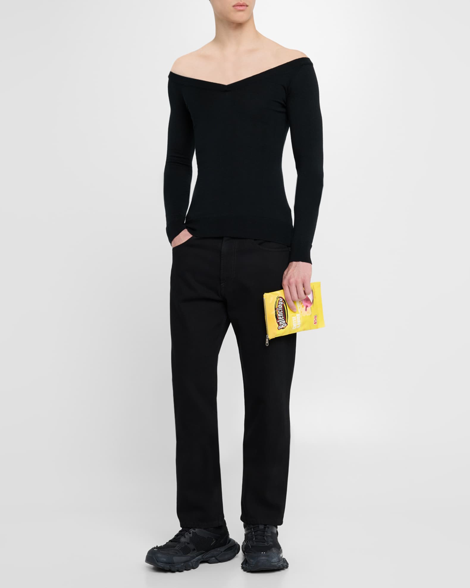 Balenciaga バレンシアガ　Chips フォンホルダー ポーチ ブラック Balenciaga バレンシアガ Chips フォンホルダー ポーチ ブラック Chips