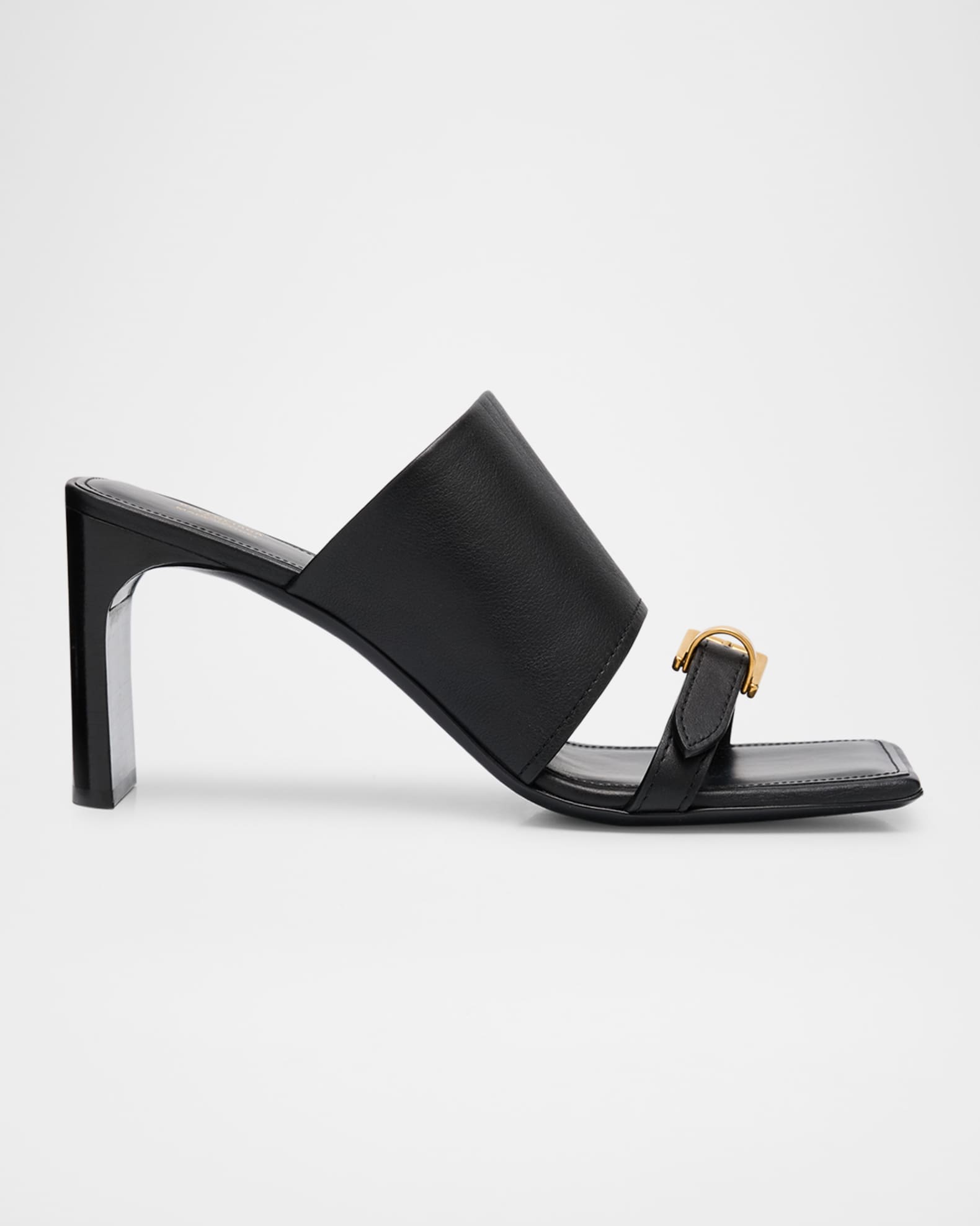 靴 Balenciaga Leather Harness-strap Mules Balenciaga Leather Open Toe Ankle Strap Sandals Mules Heels