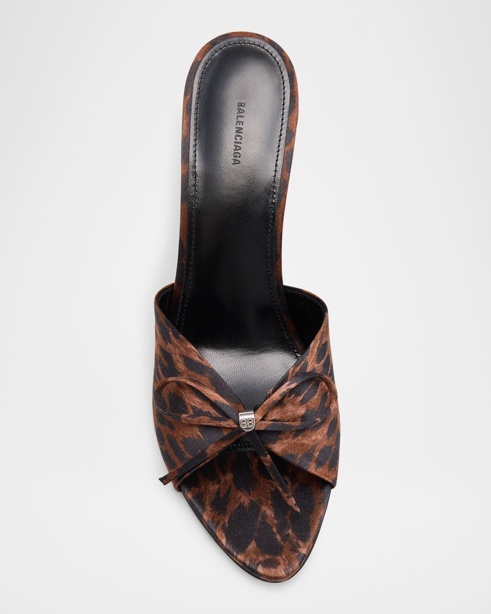 Balenciaga Knife Leopard Bow Stiletto Sandals | Neiman Marcus