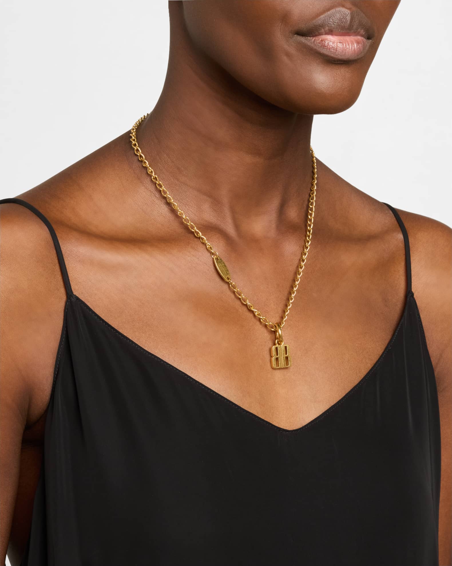 【BALENCIAGA】ナノ シン ネックレス Nano Thin Necklace in Silver | Balenciaga US