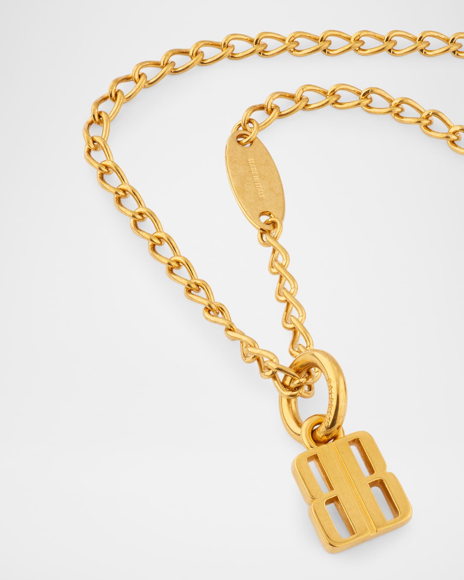 Balenciaga Nano Thin Necklace, Gold | Neiman Marcus