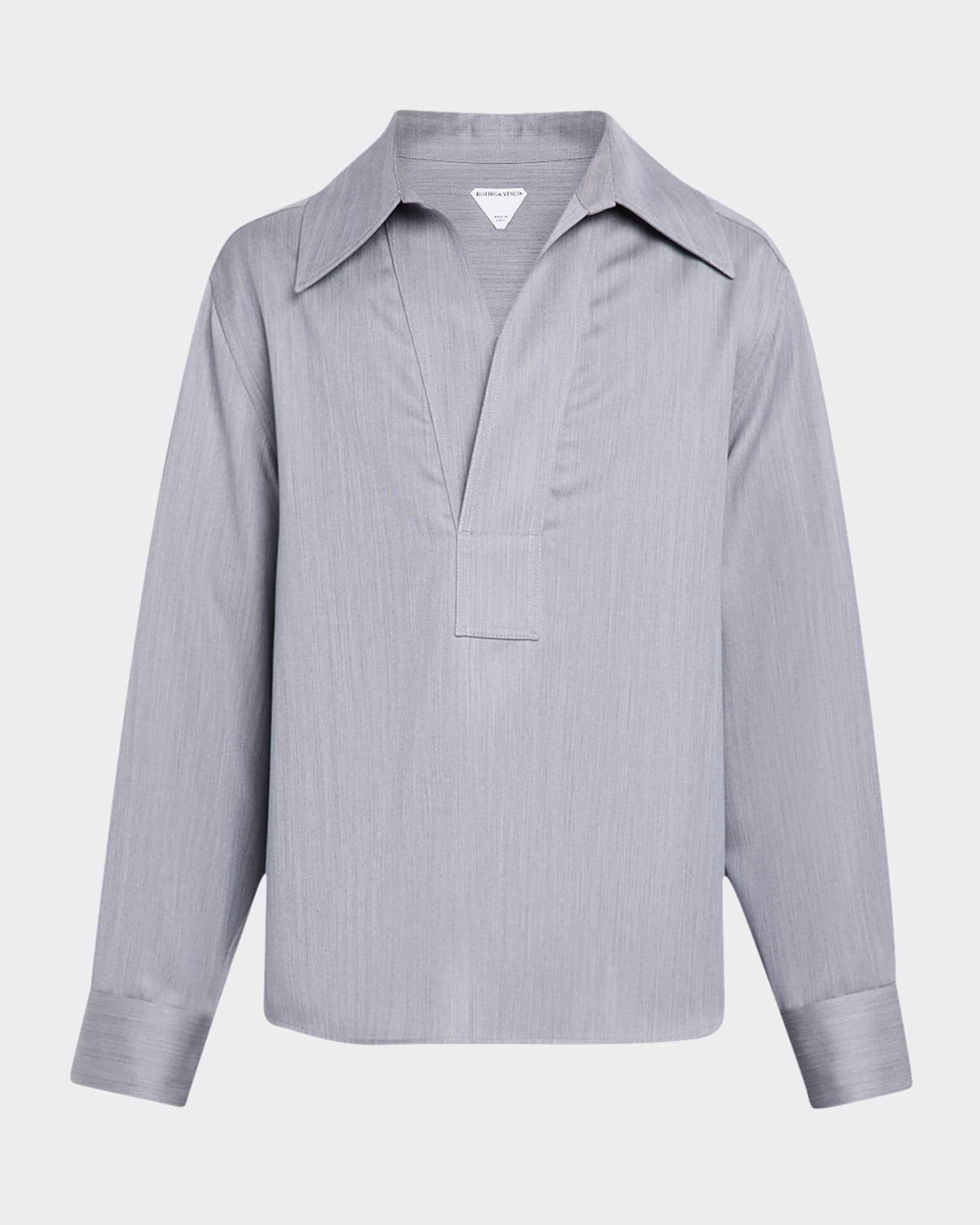 Men's Wool Chevron Popover Shirt 0