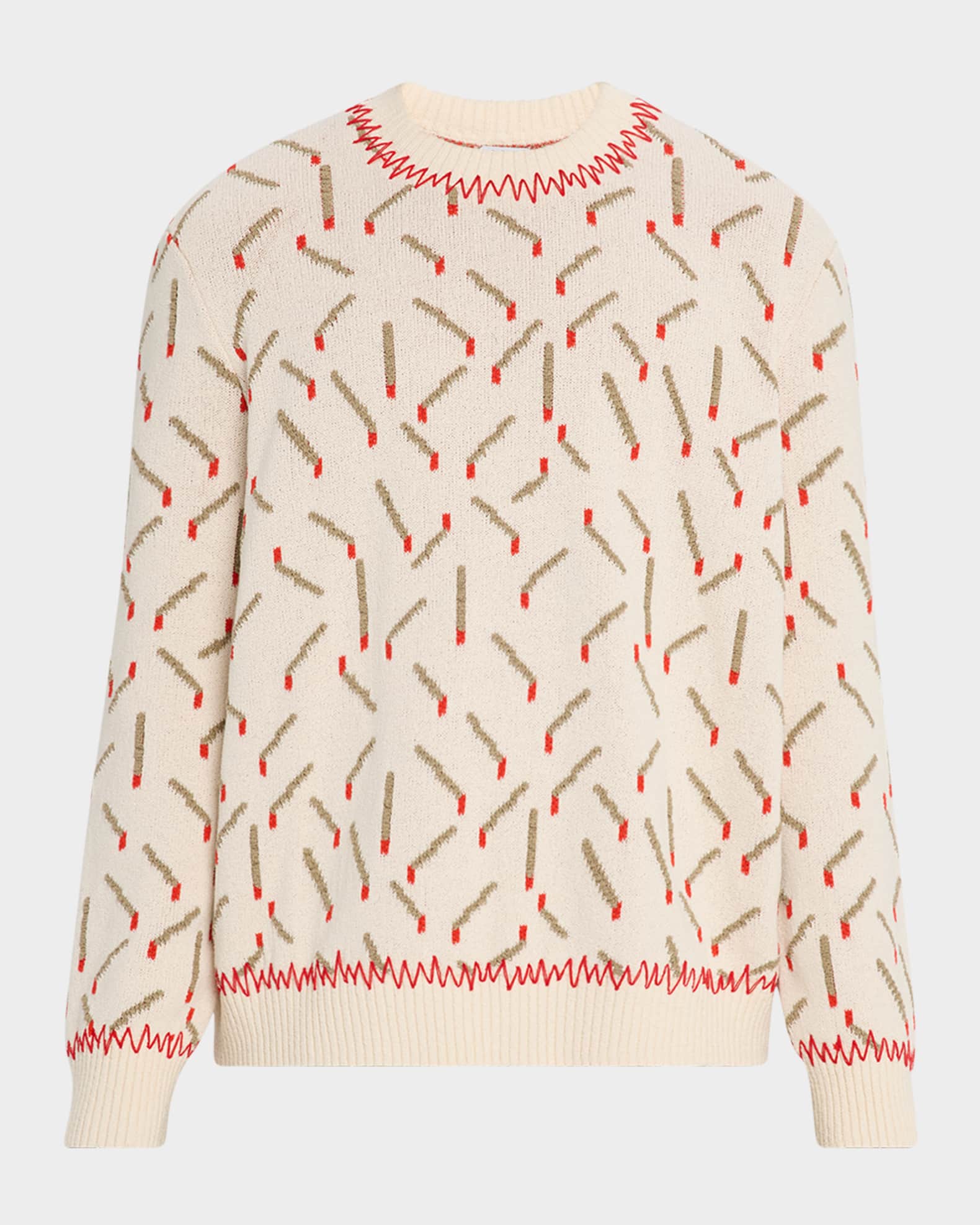 Men's Jacquard Matchstick Sweater 0