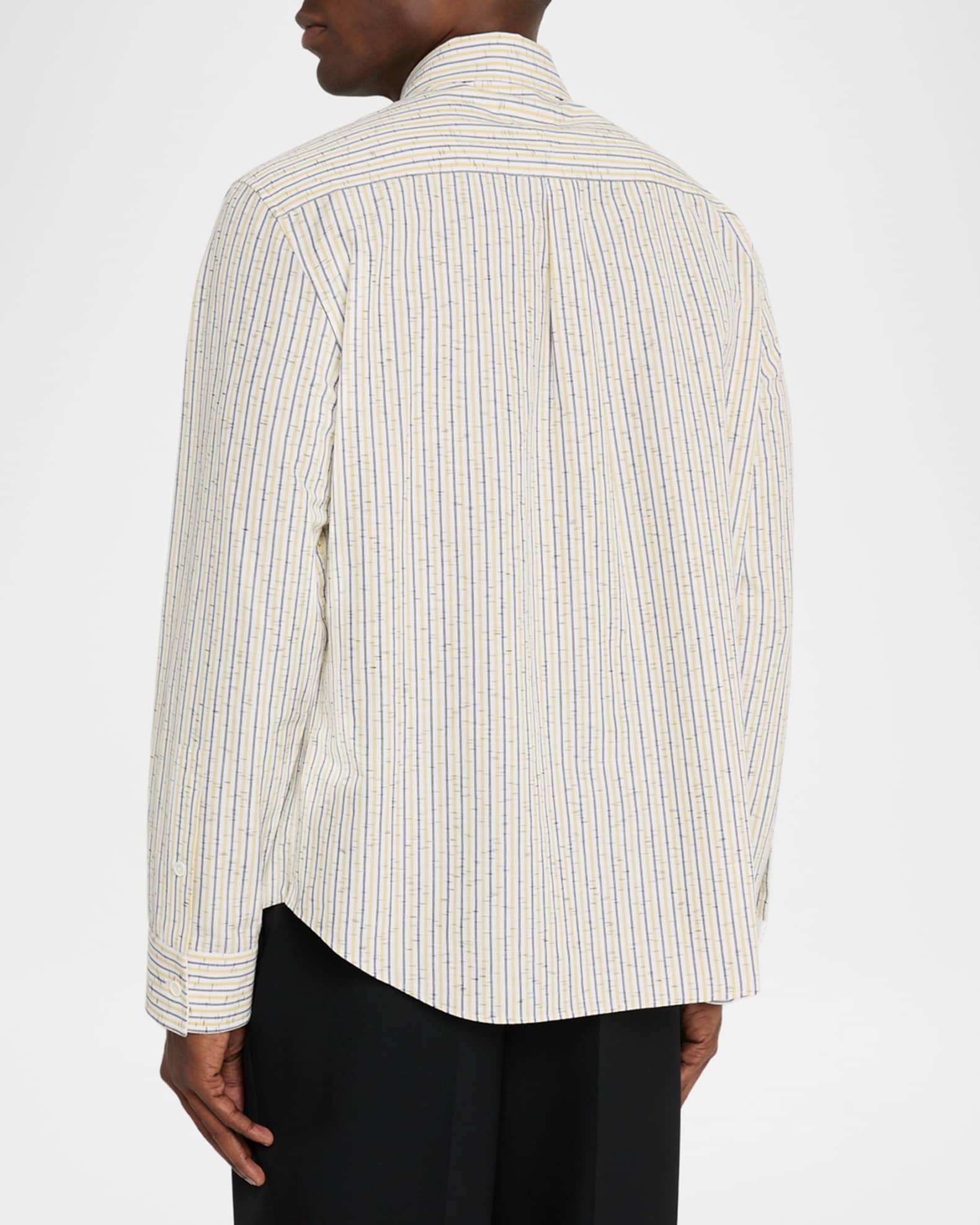Men's Stripe Pocket Sport Shirt