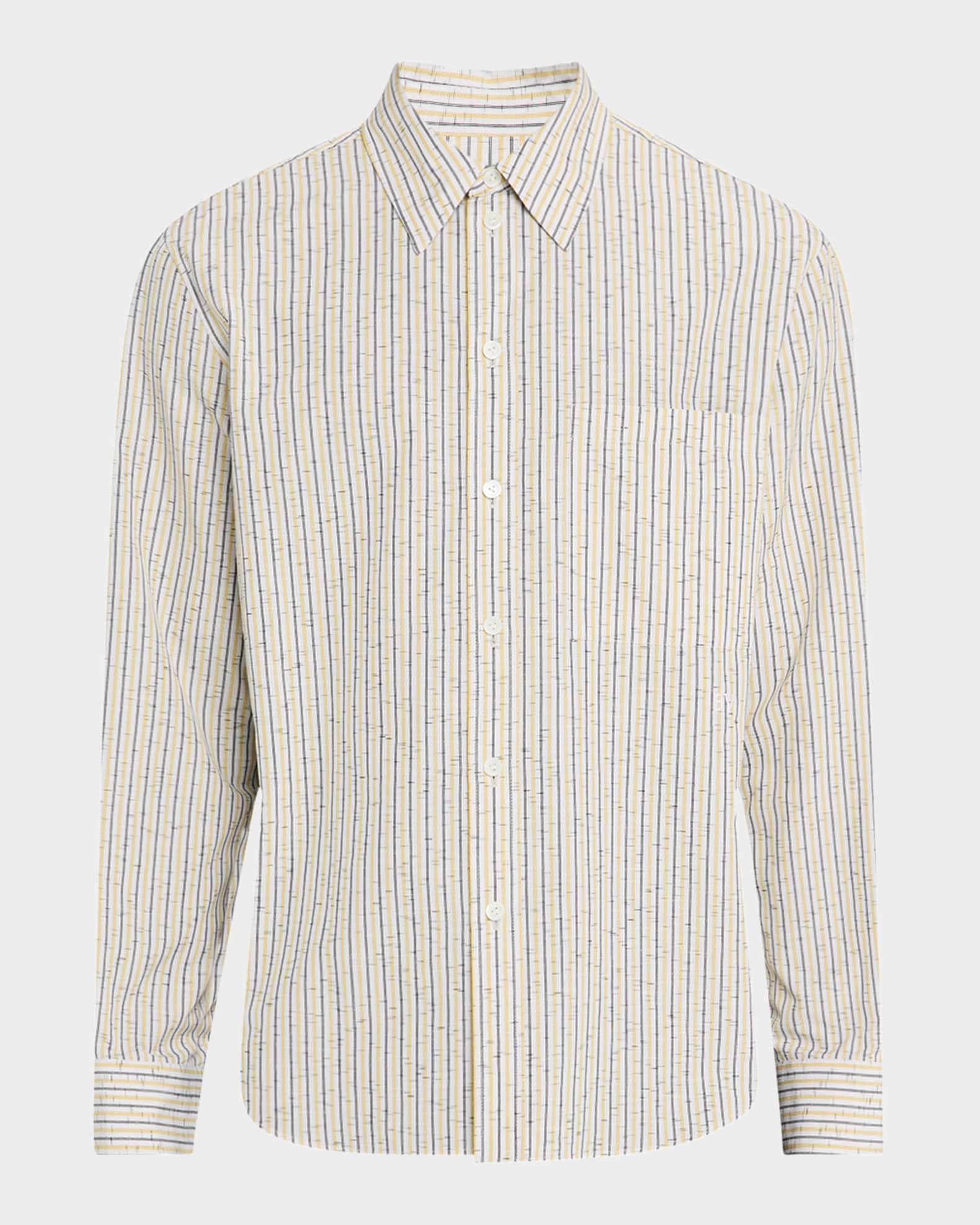 Men's Stripe Pocket Sport Shirt 0