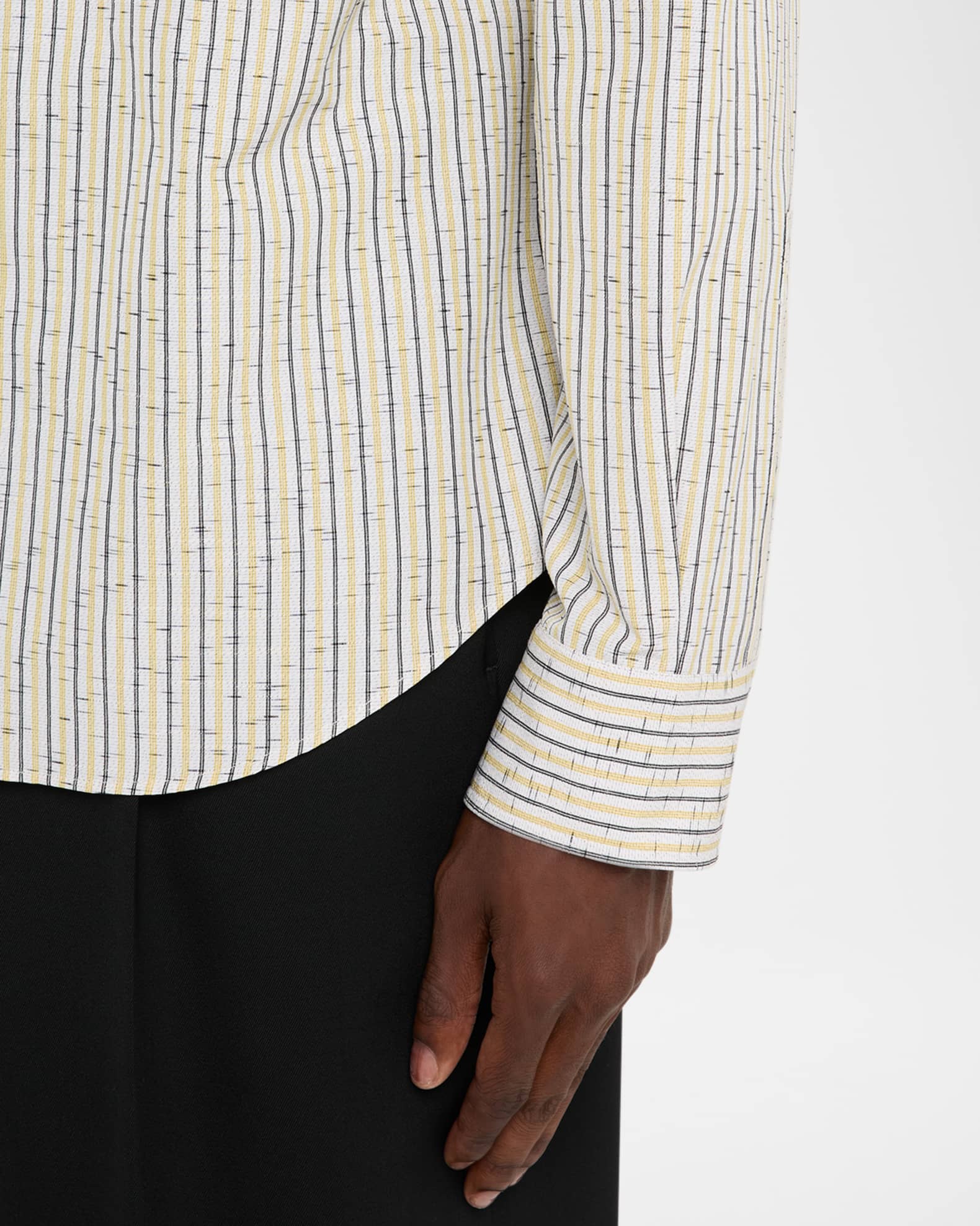 Men's Stripe Pocket Sport Shirt