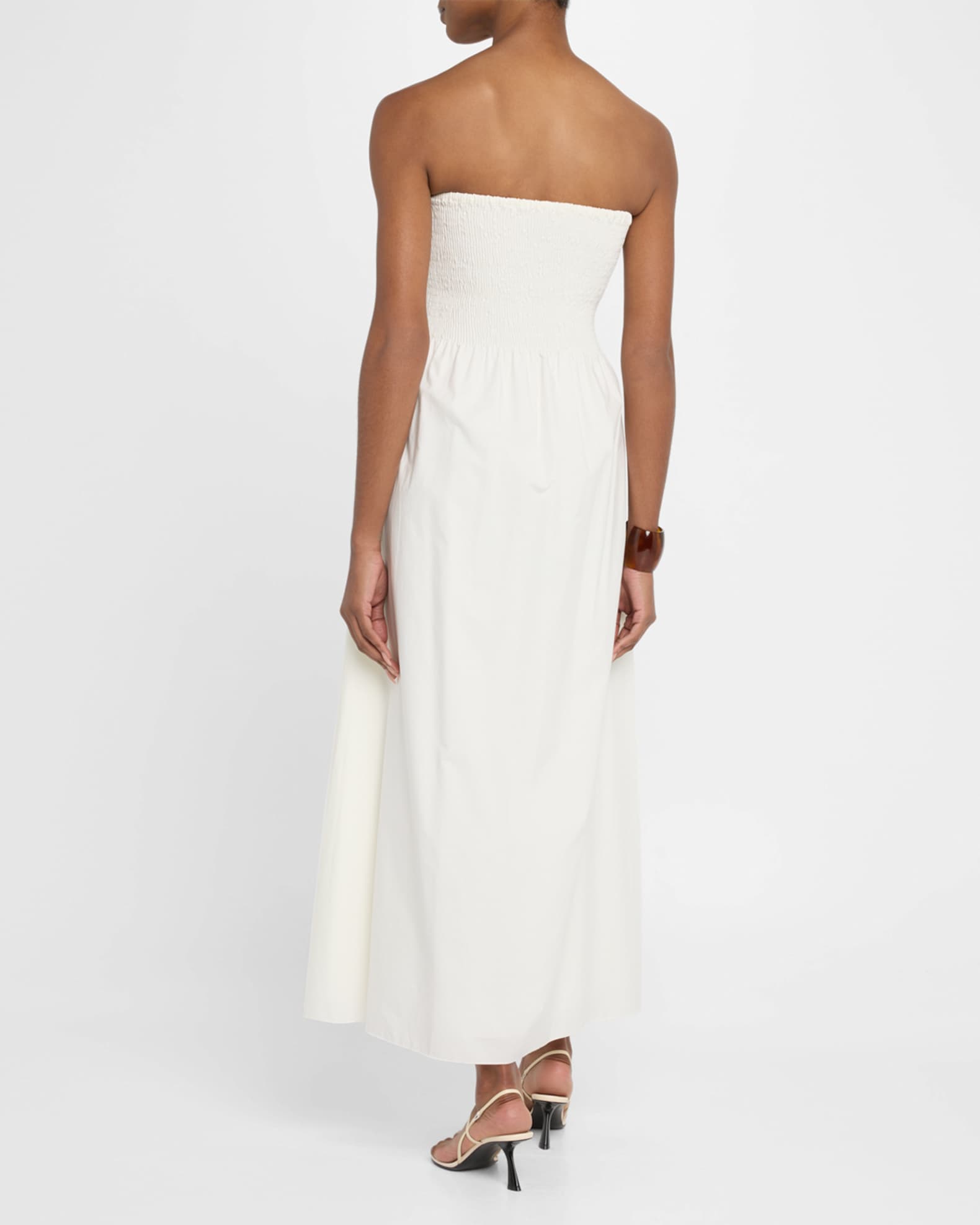 Jamie Strapless Linen Midi Dress
