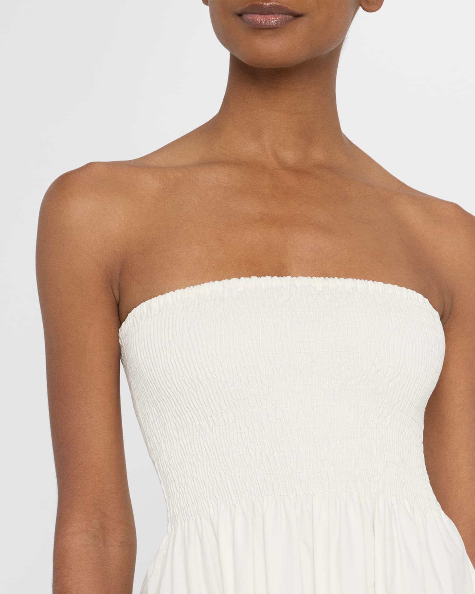 Jamie Strapless Linen Midi Dress