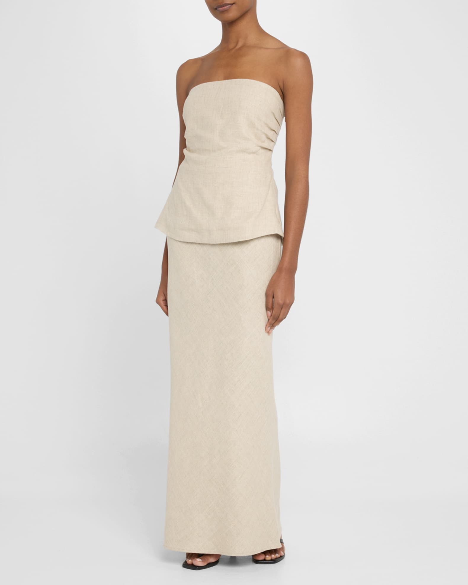 Alexa Strapless Linen Top 1