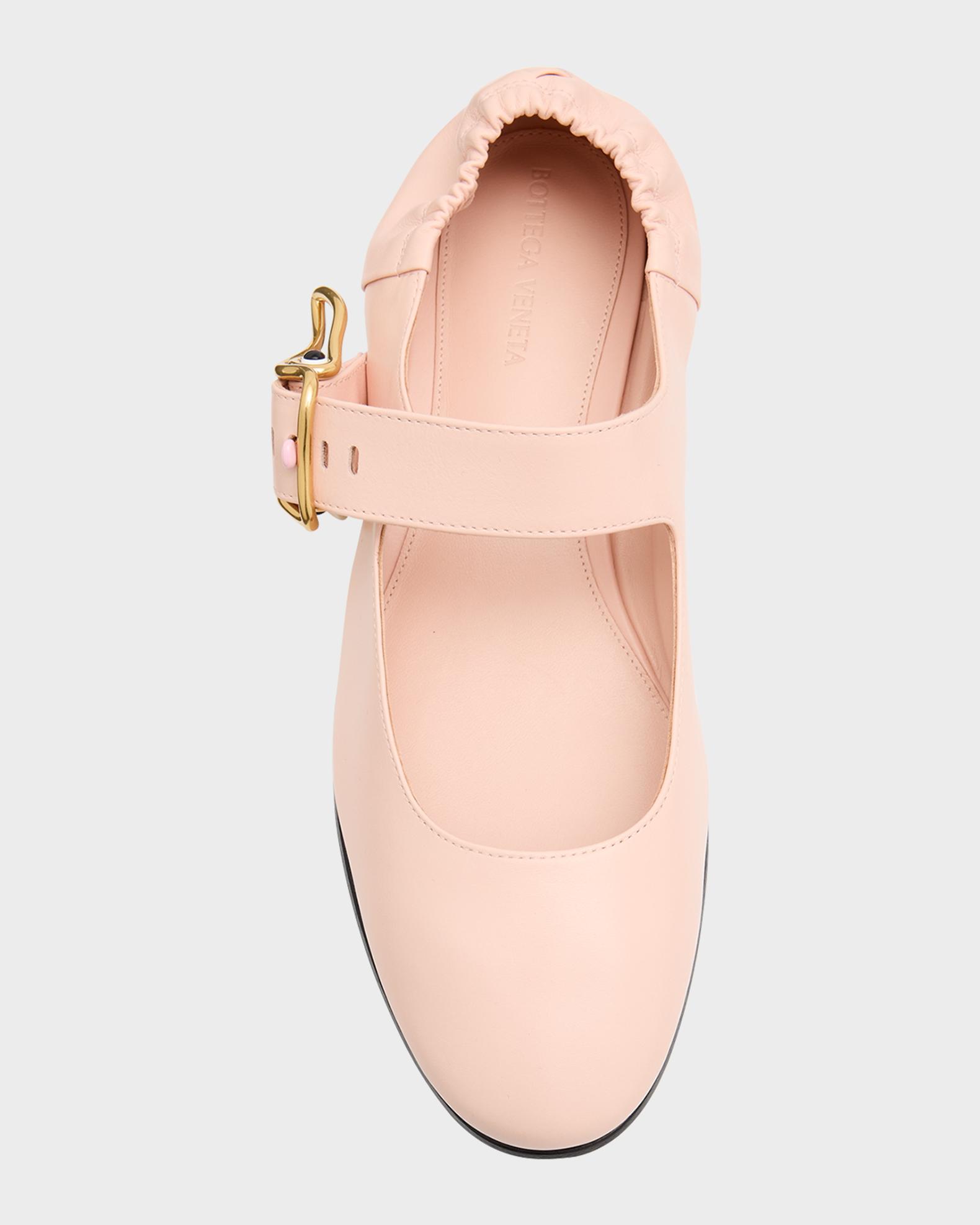 Bottega Veneta Astaire Leather Rabbit Mary Jane Ballerina Flats ...