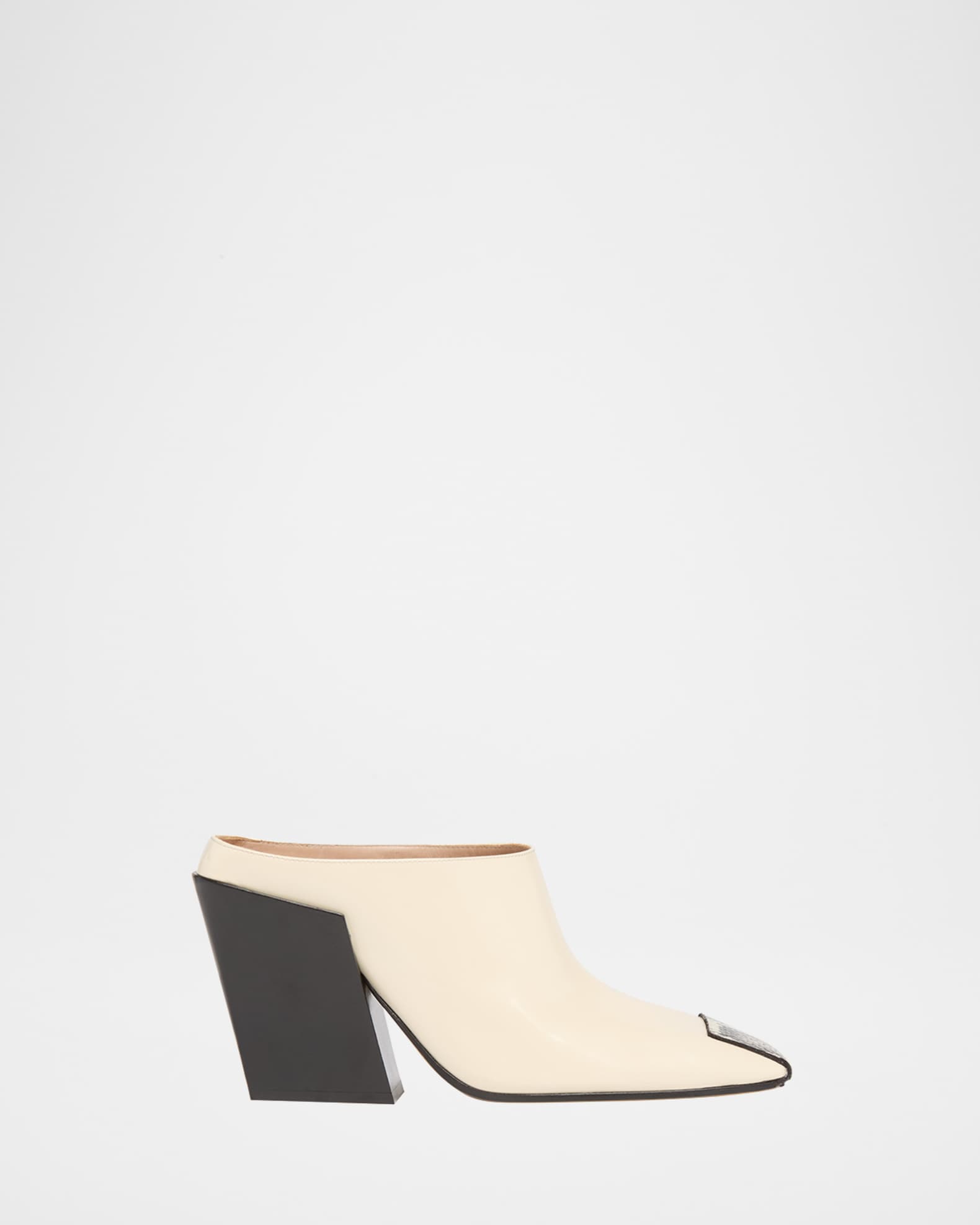 【在庫一掃】 Okinawa Veneta Bottega Mixed Mules Square-Toe Leather 靴