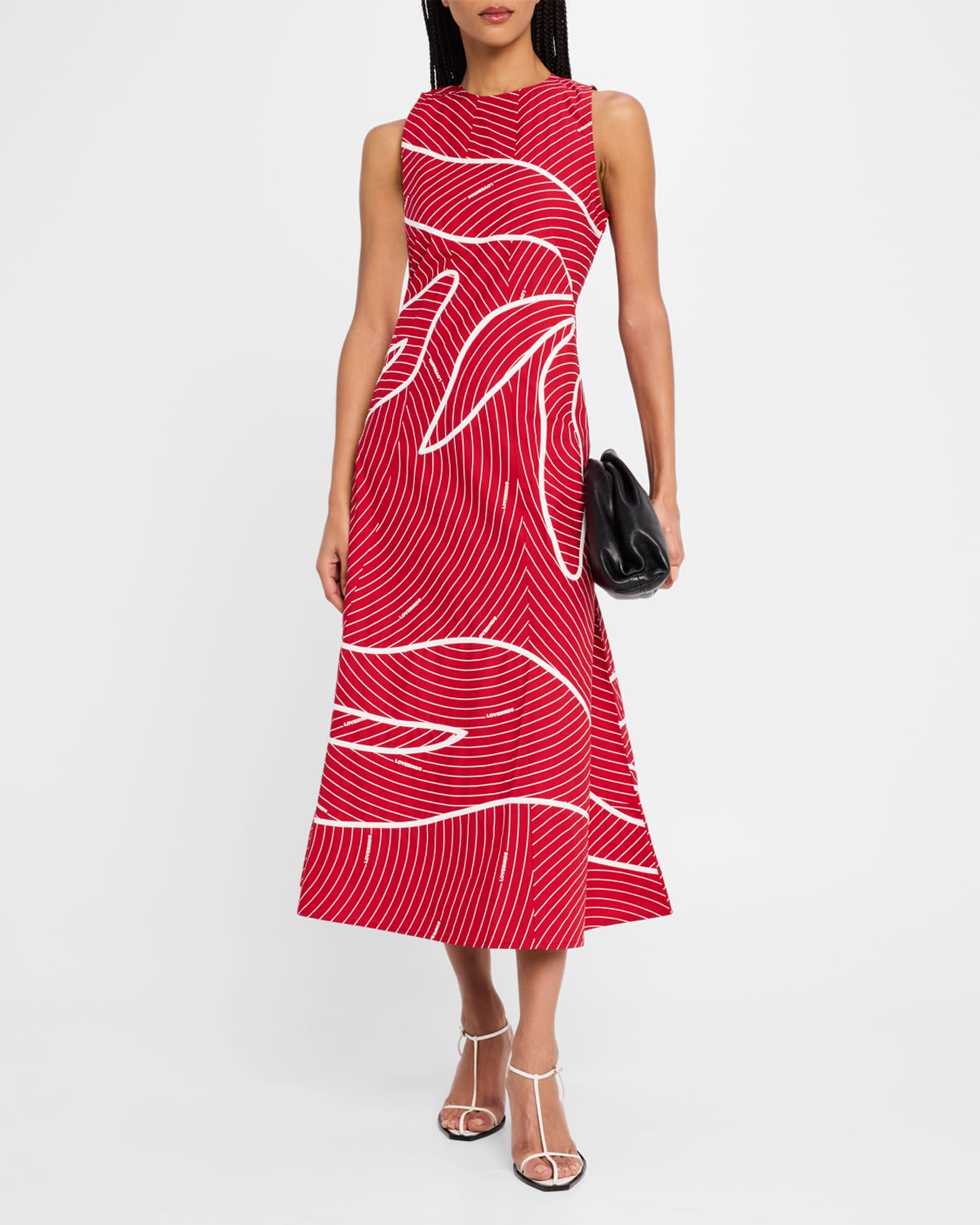 Rosie Sleeveless Striped Cotton Midi Dress 1
