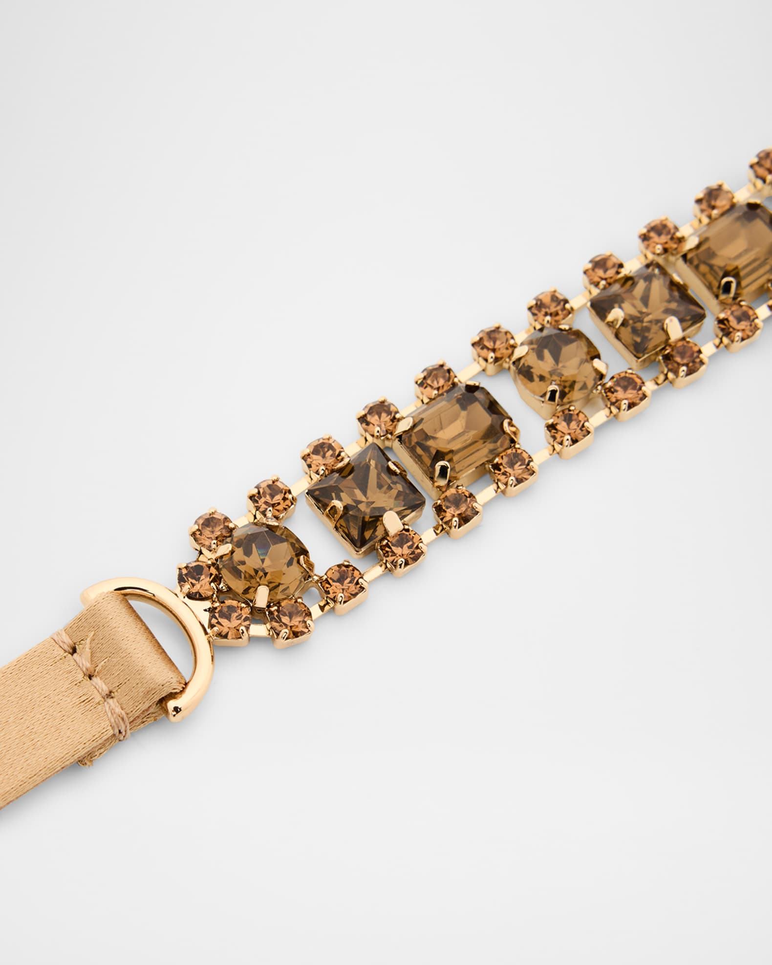 Max Mara Gioras Satin Bejeweled Belt | Neiman Marcus