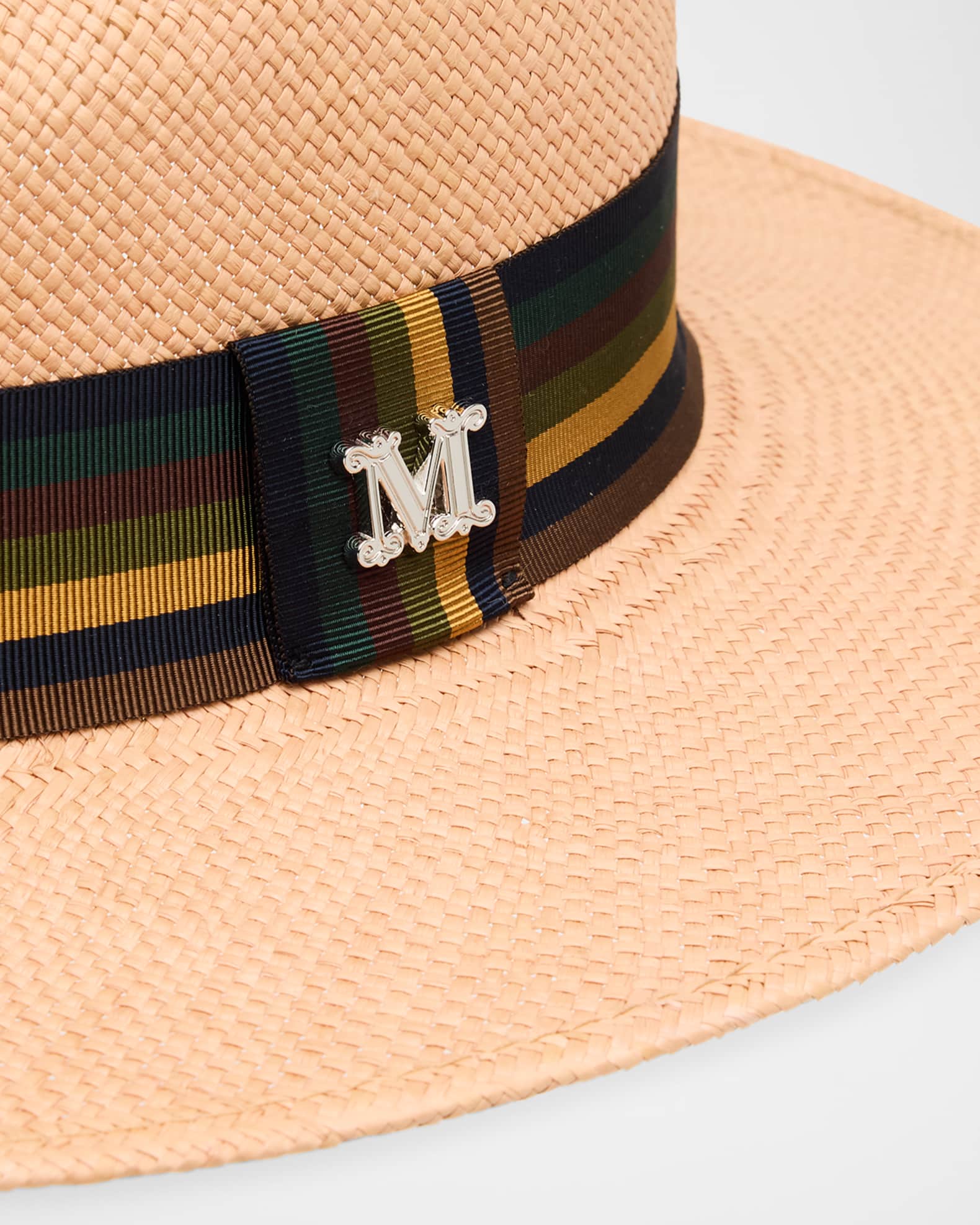 Max Mara Rodesia M-Logo Straw Hat | Neiman Marcus