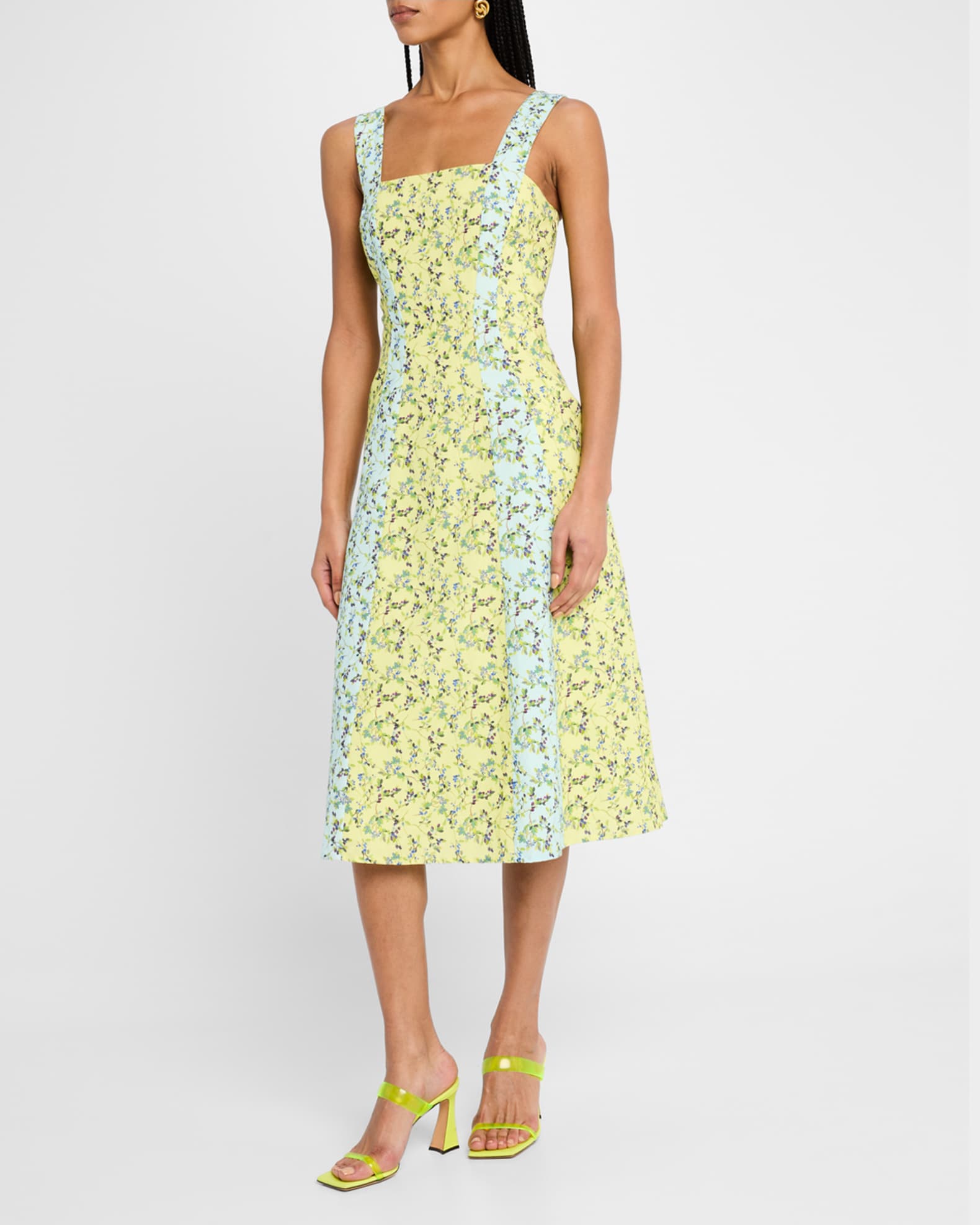 Sloane Sleeveless Floral Midi Dress - Thumbnail 2
