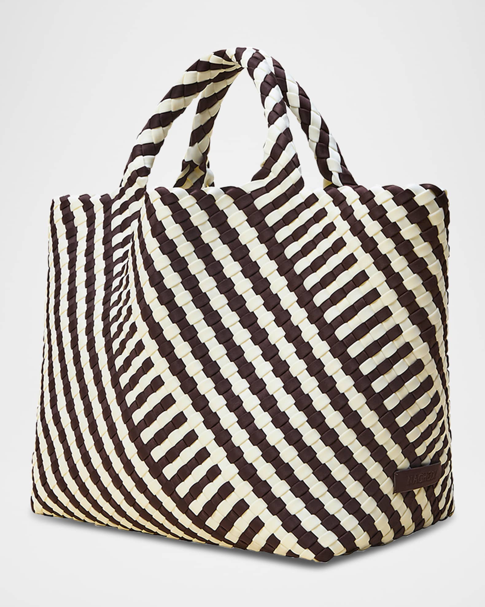 St. Barths Medium Geo Woven Tote Bag 1