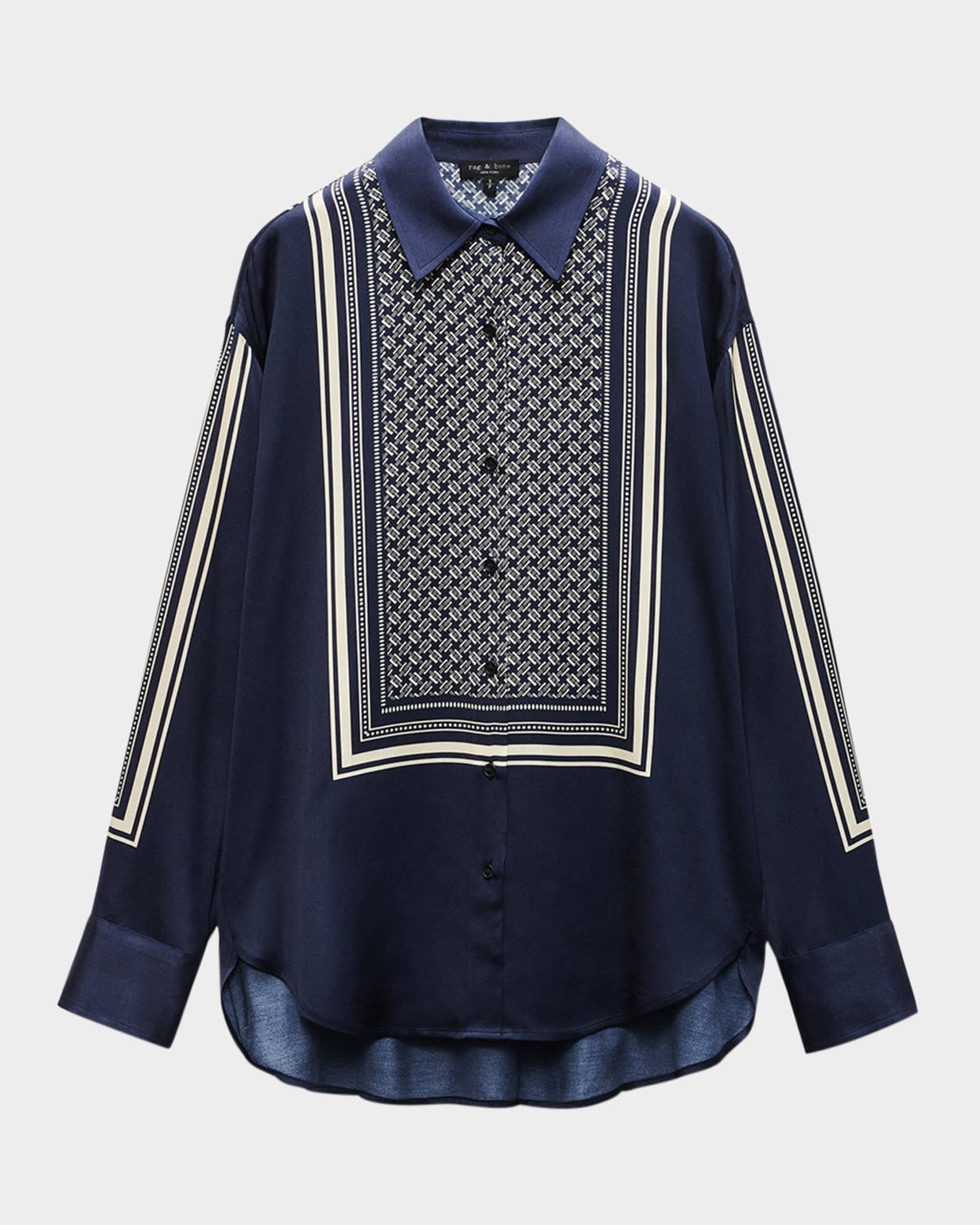 Jessica Printed Long-Sleeve Shirt 0