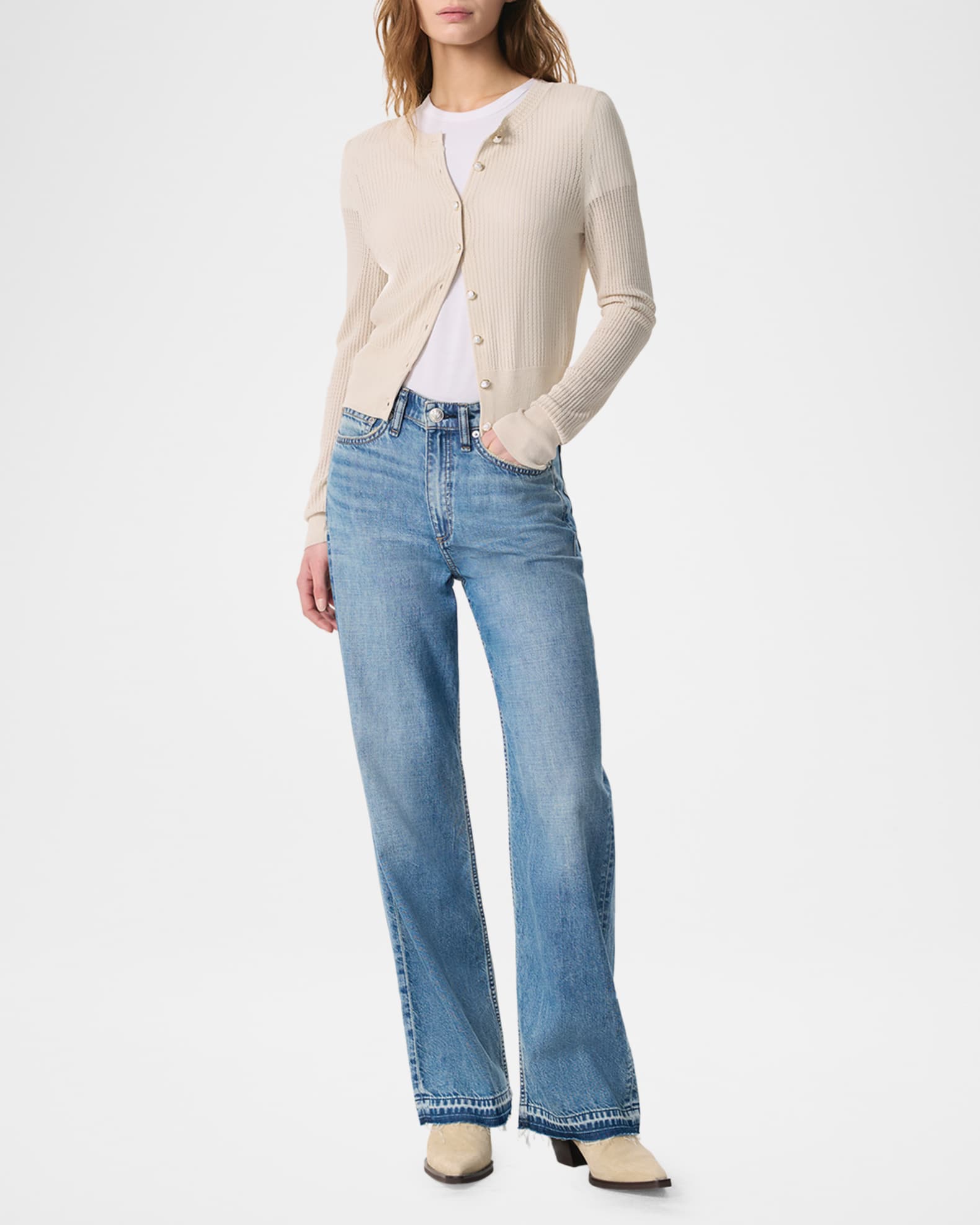 Molly Pointelle Knit Cardigan 1