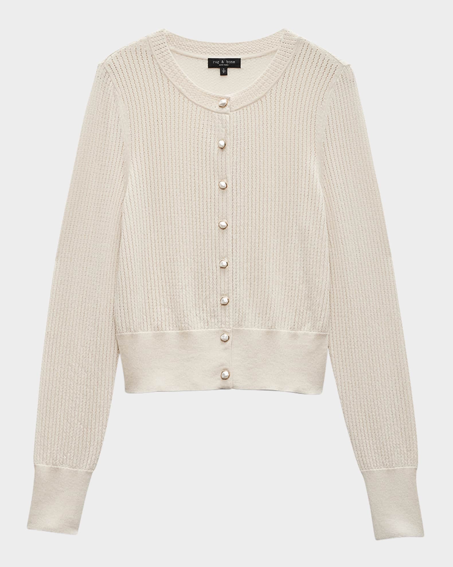Molly Pointelle Knit Cardigan 0