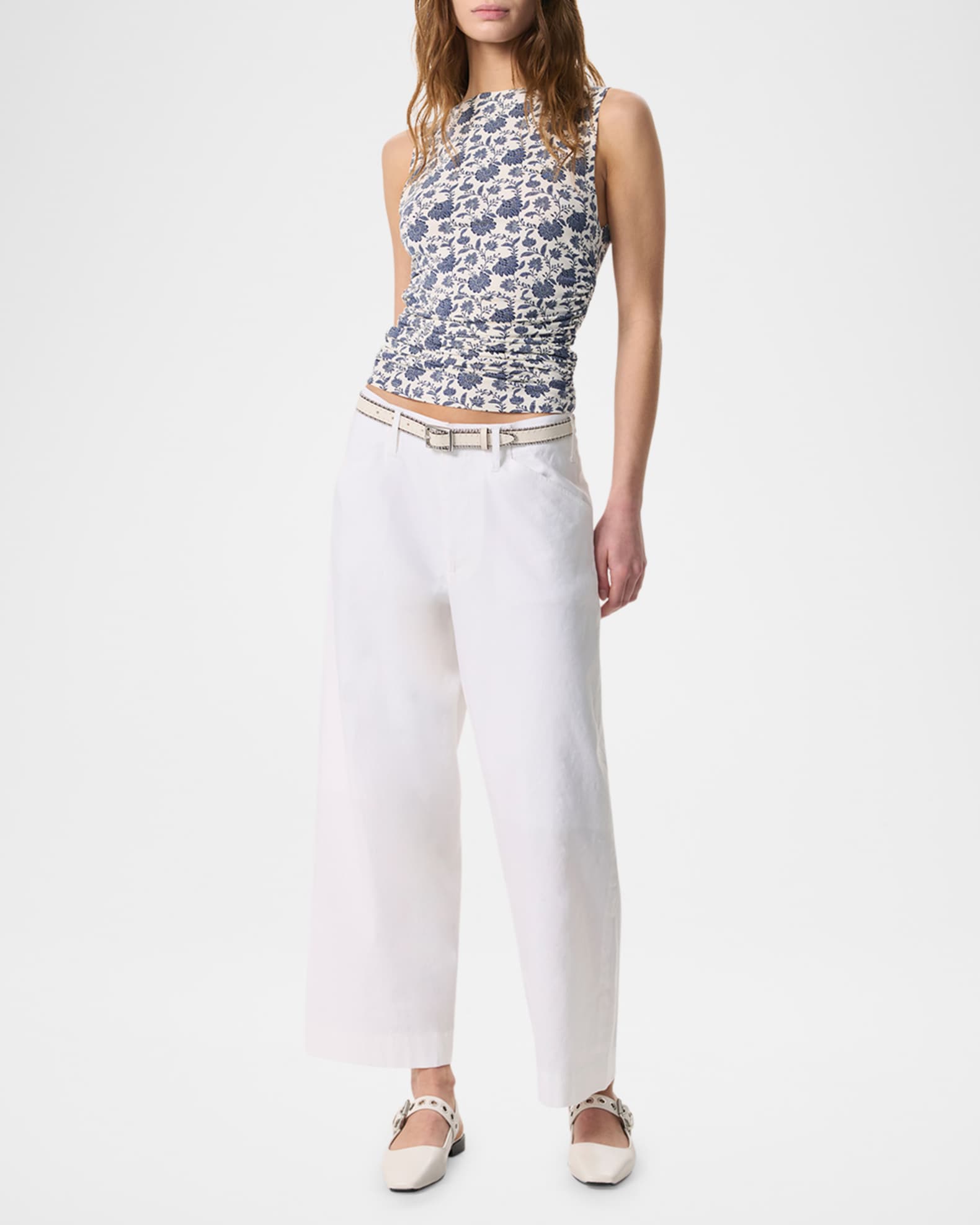 Luca Printed Shirred Tank 1