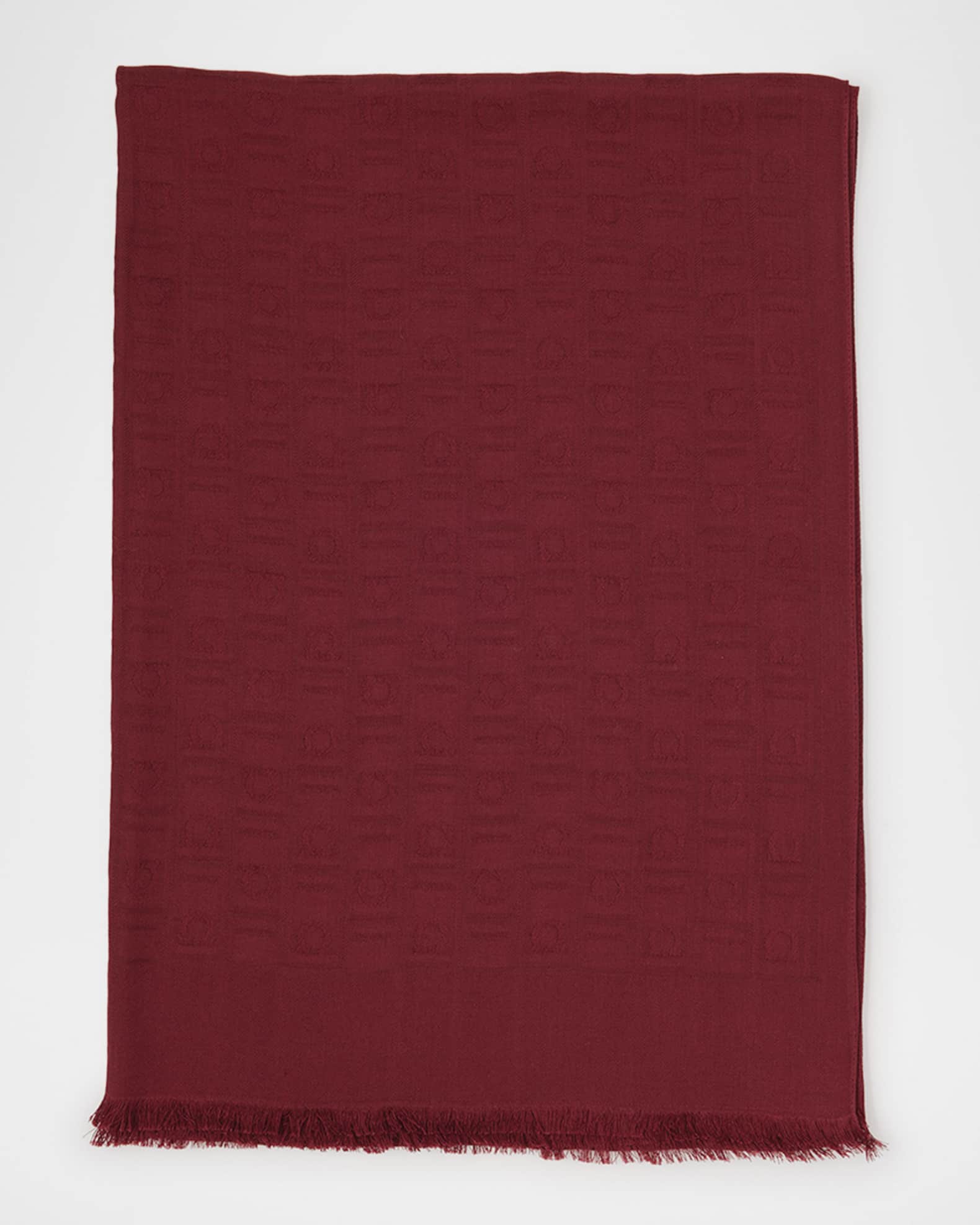 Monogram Silk Wool Scarf 0