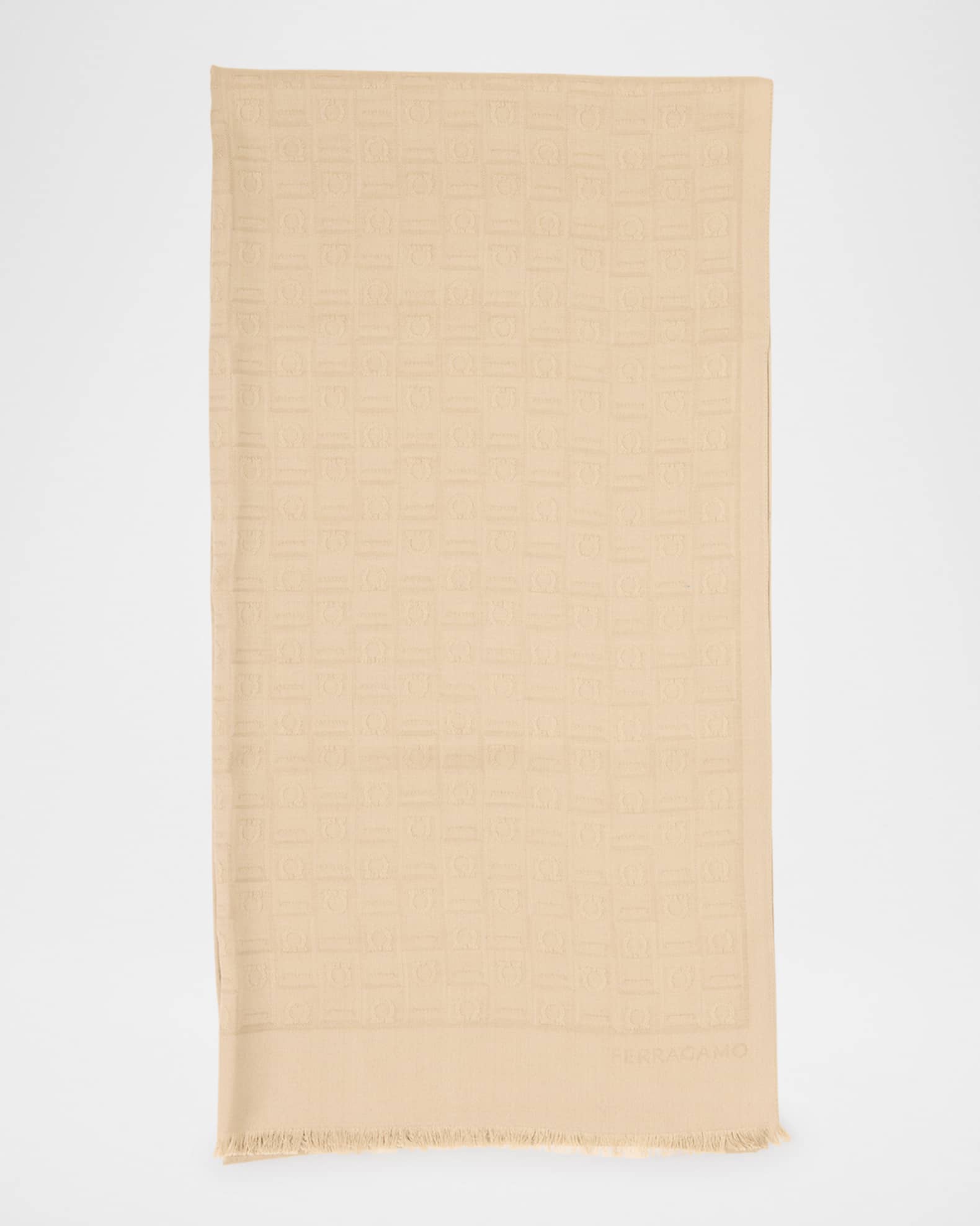 Safari Monogram Silk Wool Scarf 0