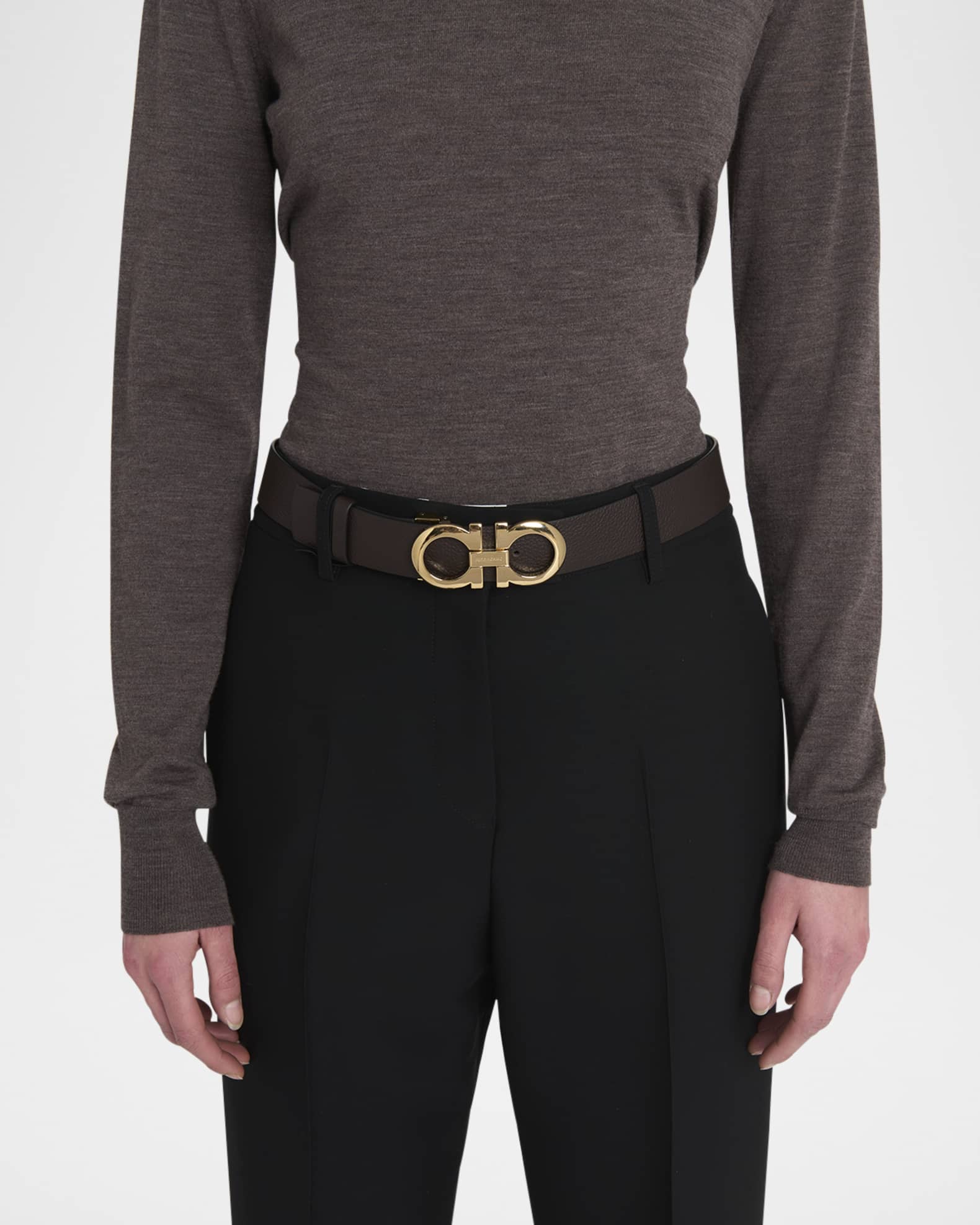 Donna Reversible Calf Leather Belt 1
