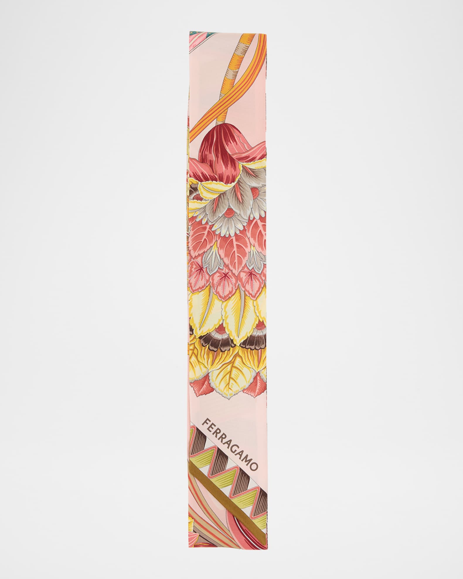 Floral-Print Silk Scarf 0