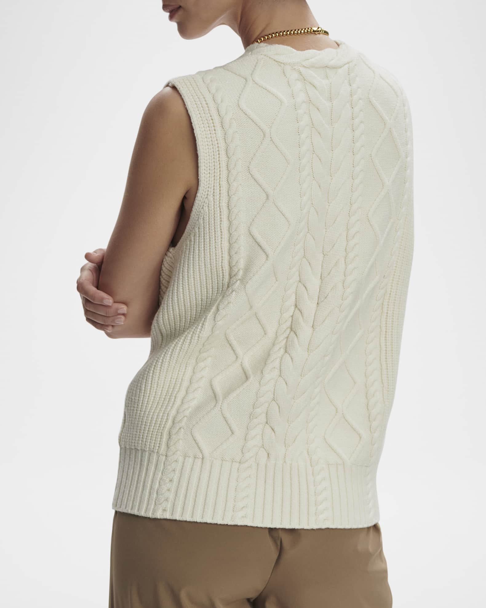 Varley Kay Cable-Knit Vest | Neiman Marcus