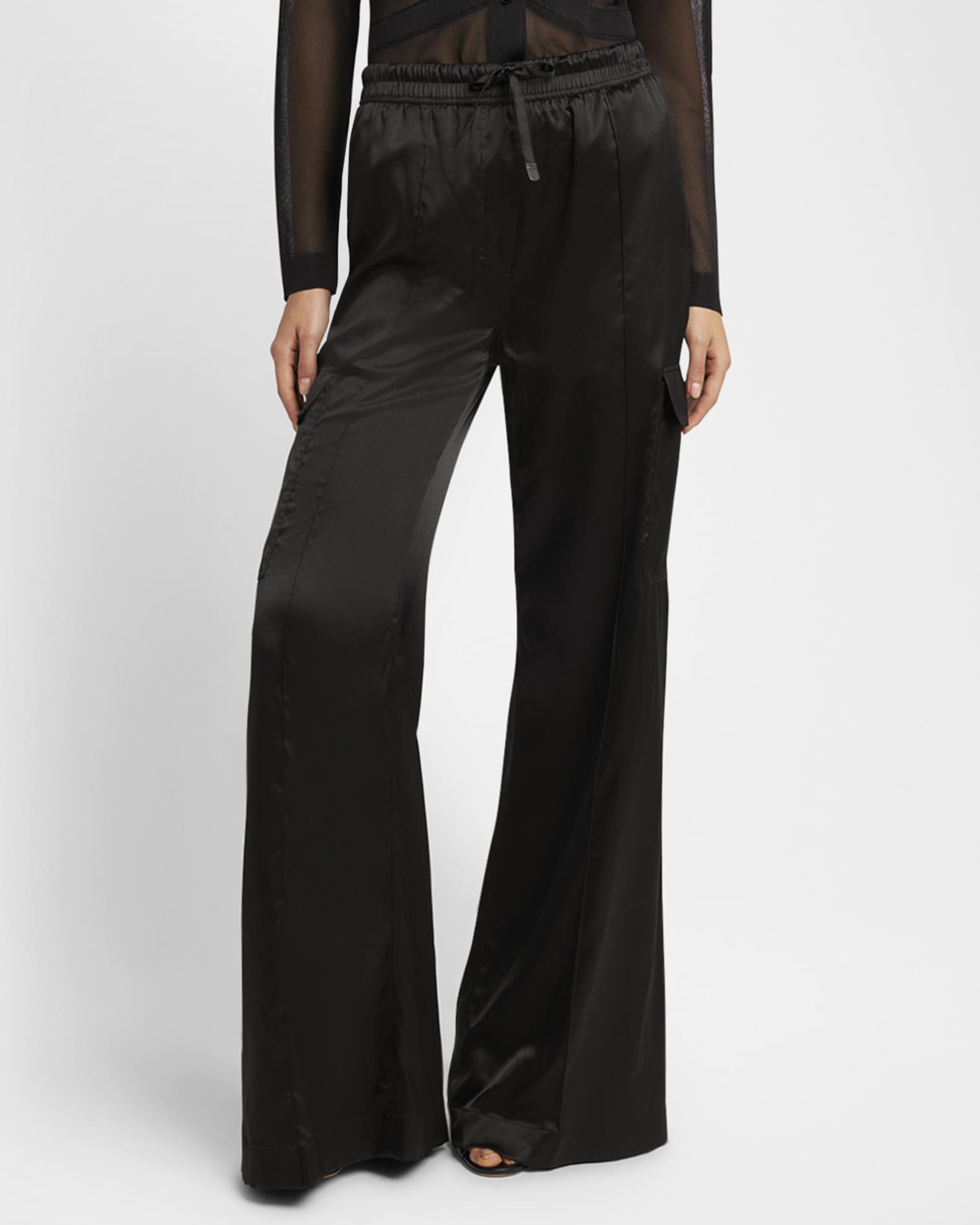 パンツ Tom Ford Cargo Silk Pants TOM FORD Stretch Silk Wide-Leg Cargo Pajama Pants | Neiman