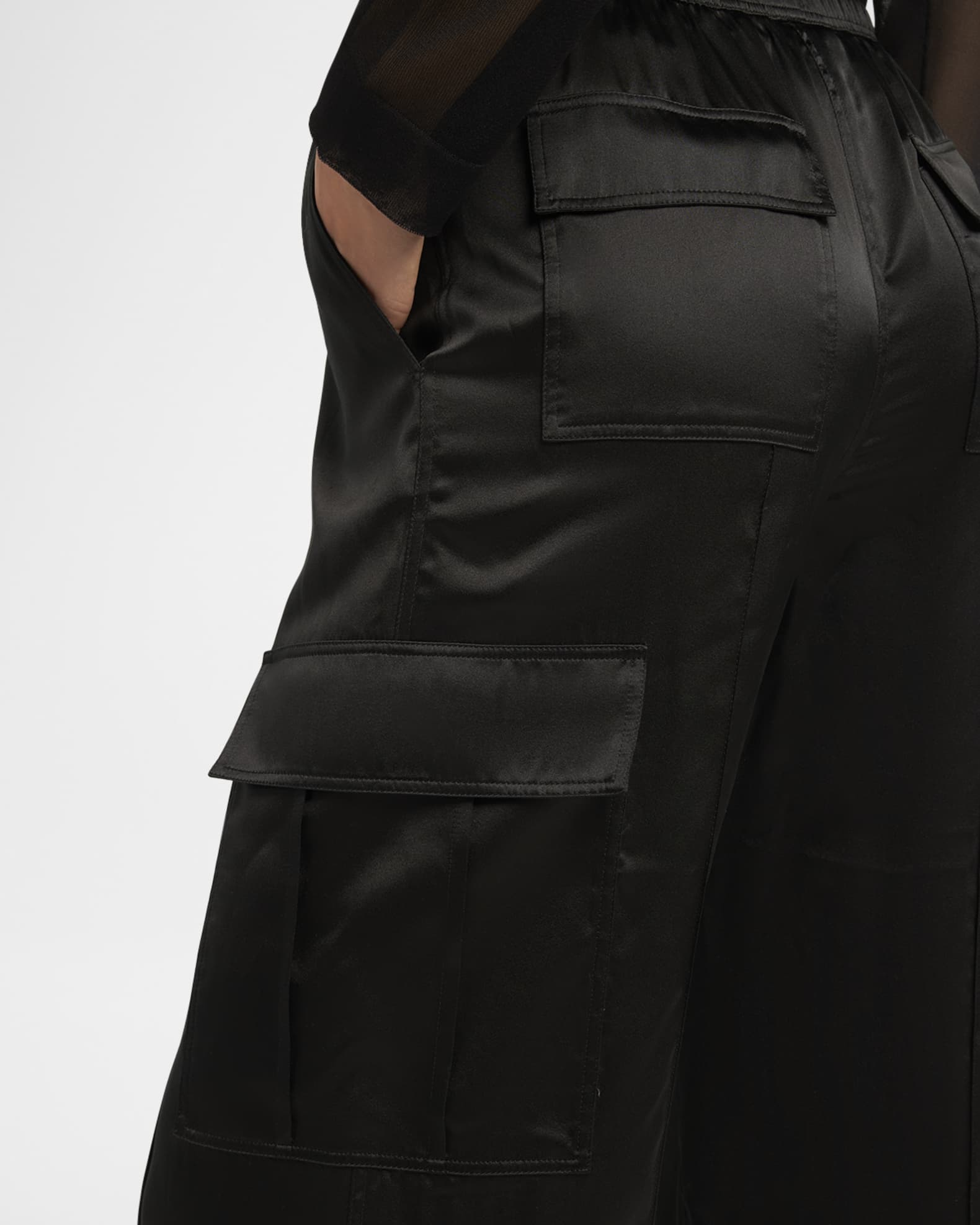 パンツ Tom Ford Cargo Silk Pants TOM FORD Stretch Silk Wide-Leg Cargo Pajama Pants | Neiman