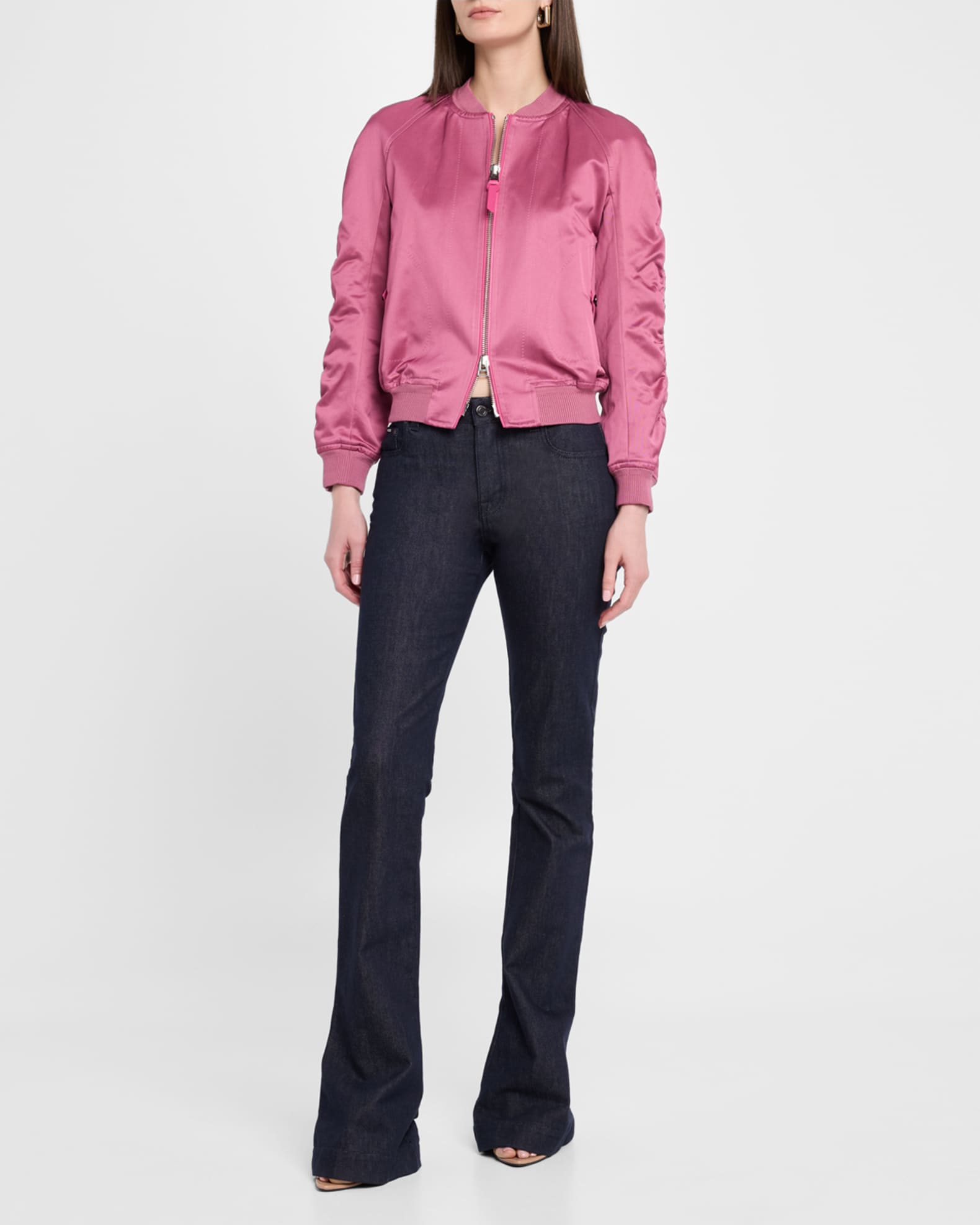 Rayon Satin Bomber Jacket 1