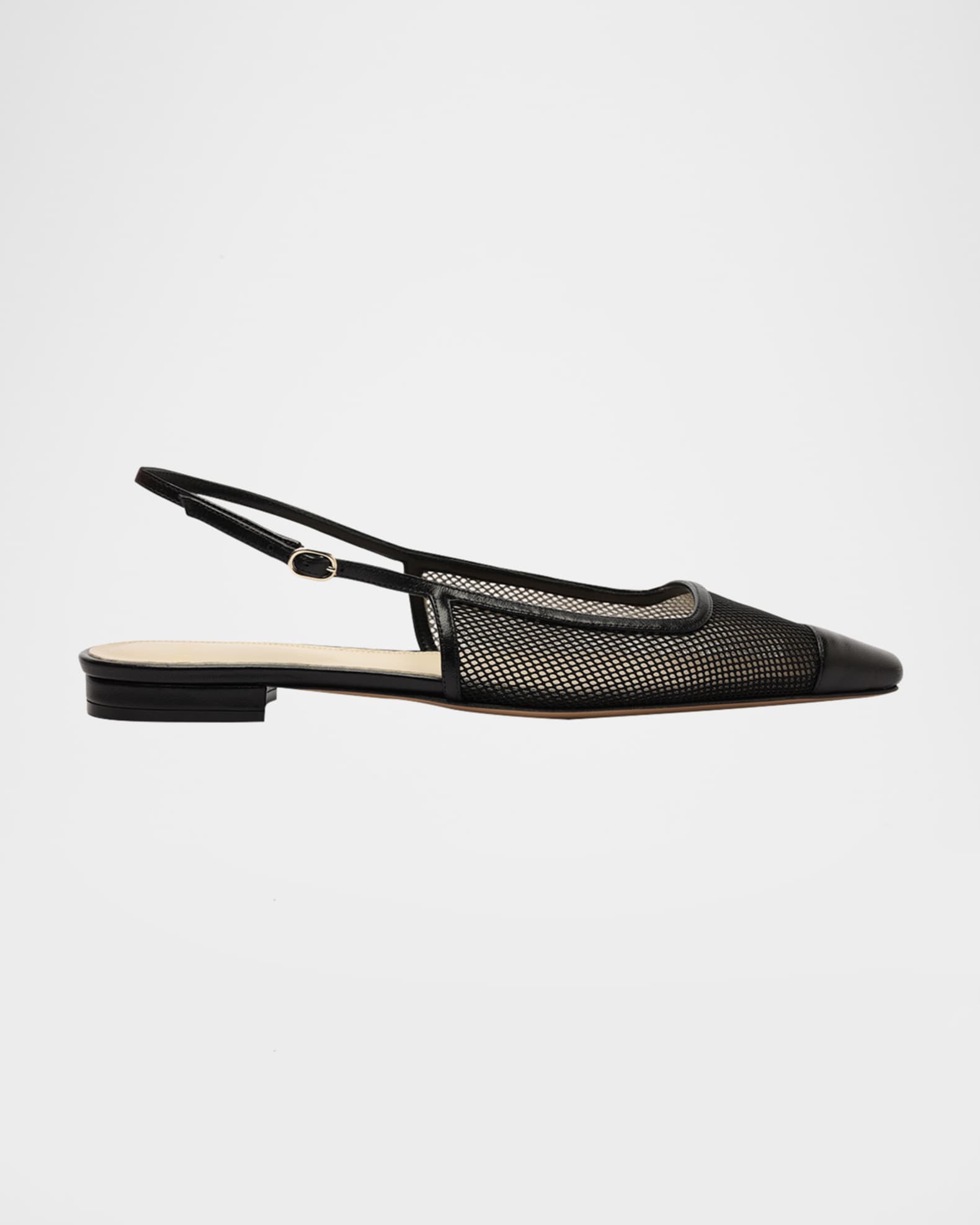 Olivia Net Mesh Slingback Ballerina Flats 0