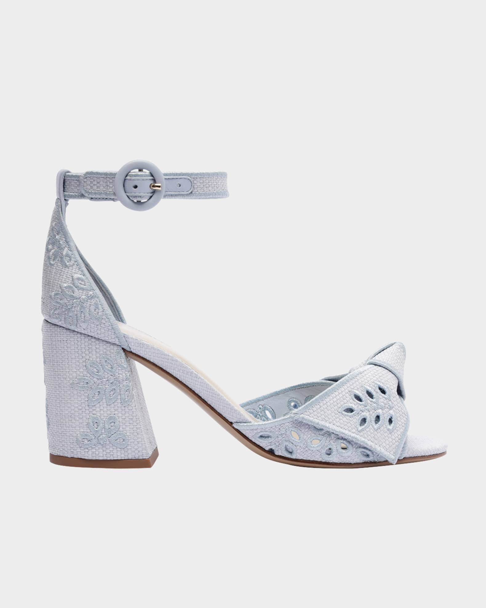 Clarita Embroidered Raffia Maxi Sandals 0