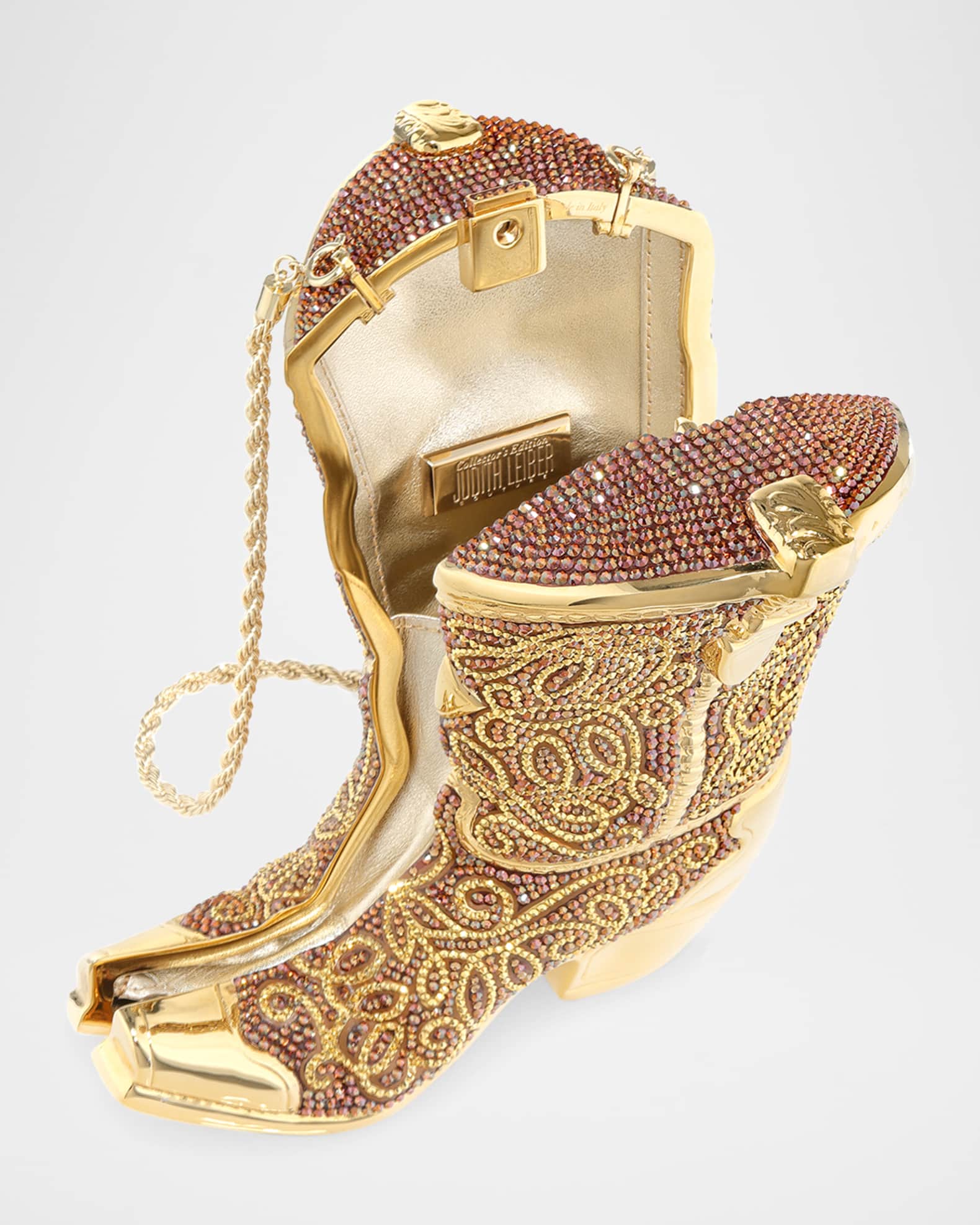 Crystal Cowboy Boot Clutch Bag 1