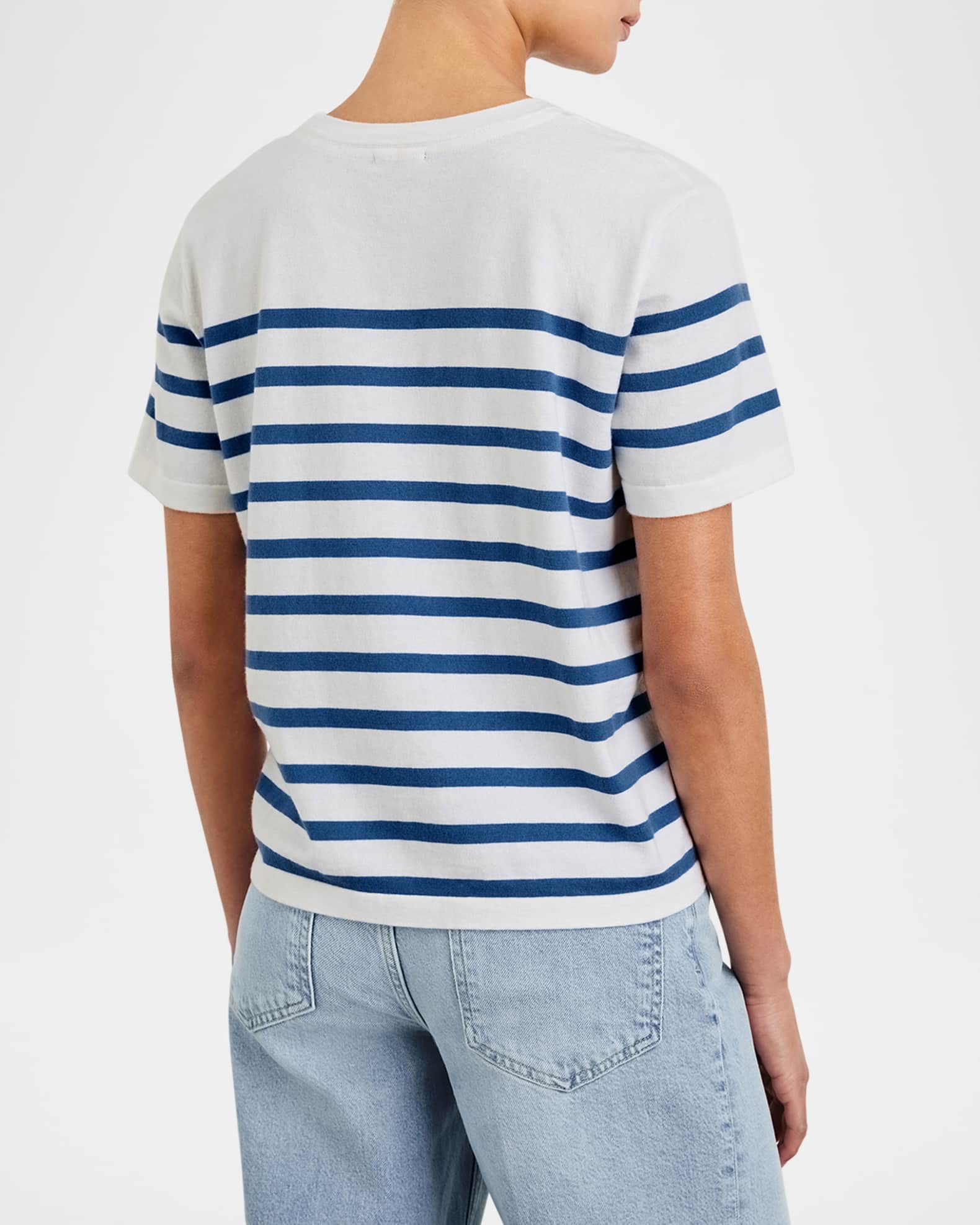 Rails Striped Cotton Cashmere Short-Sleeve Tee Neiman Marcus