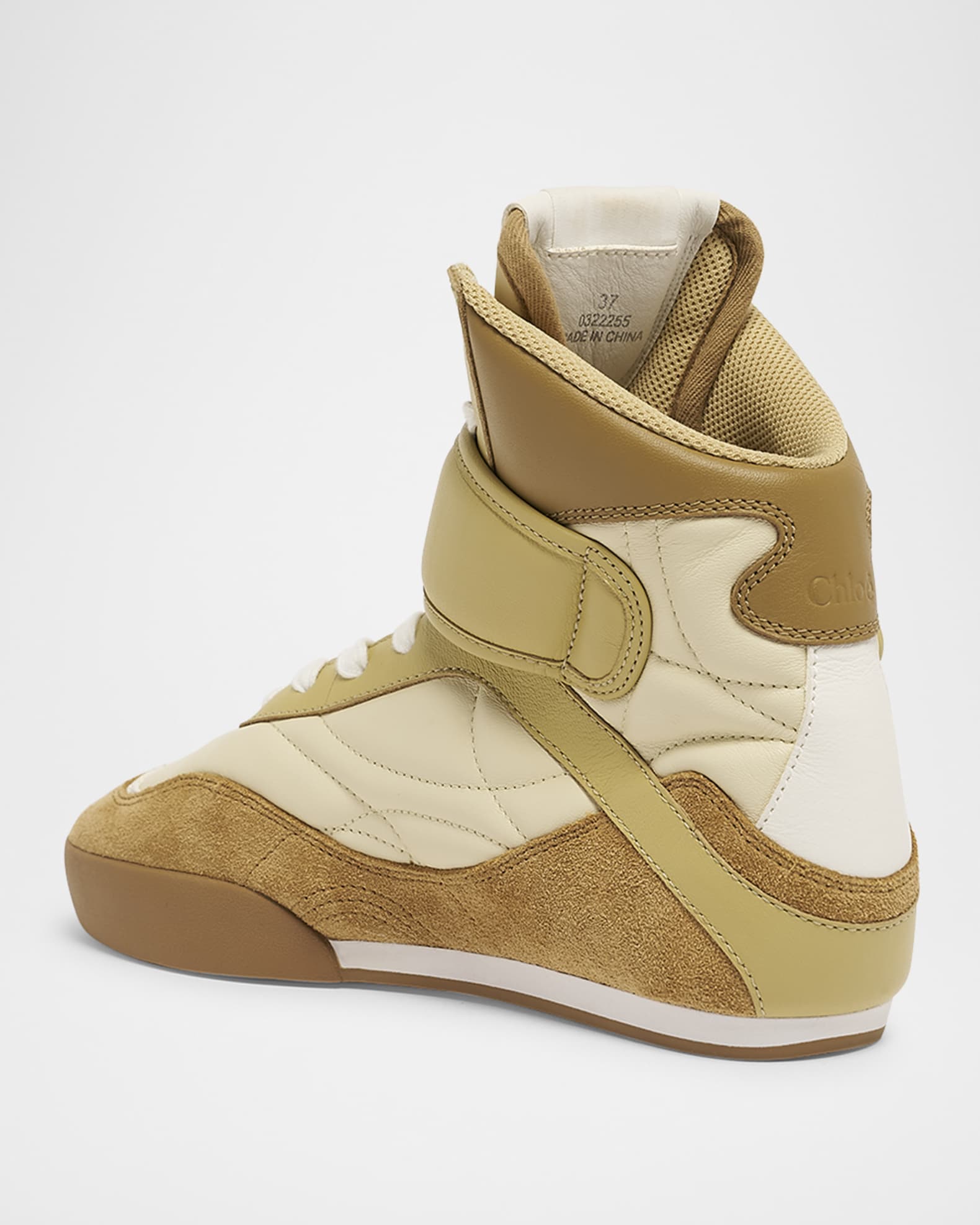 Kick Mixed Leather High-Top Sneakers 1