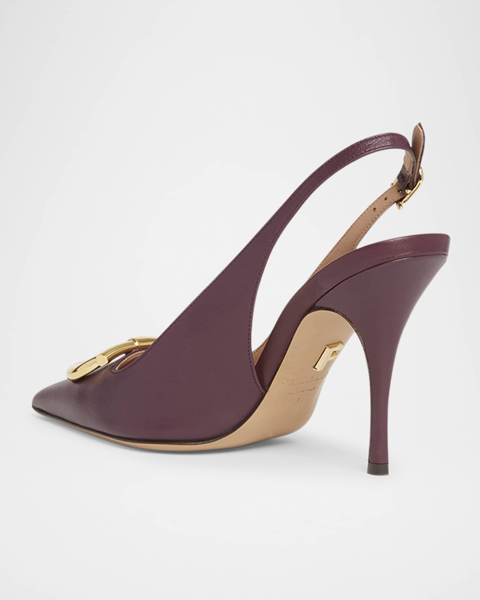 【FERRAGAMO】SARA PUMPS Ferragamo Sara 95mm Gancini Slingback Pumps | Neiman Marcus