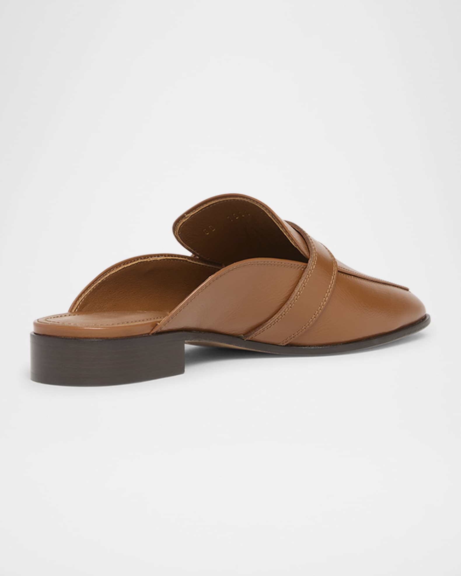 Mavira Leather Gancini Strap Loafer Mules 1