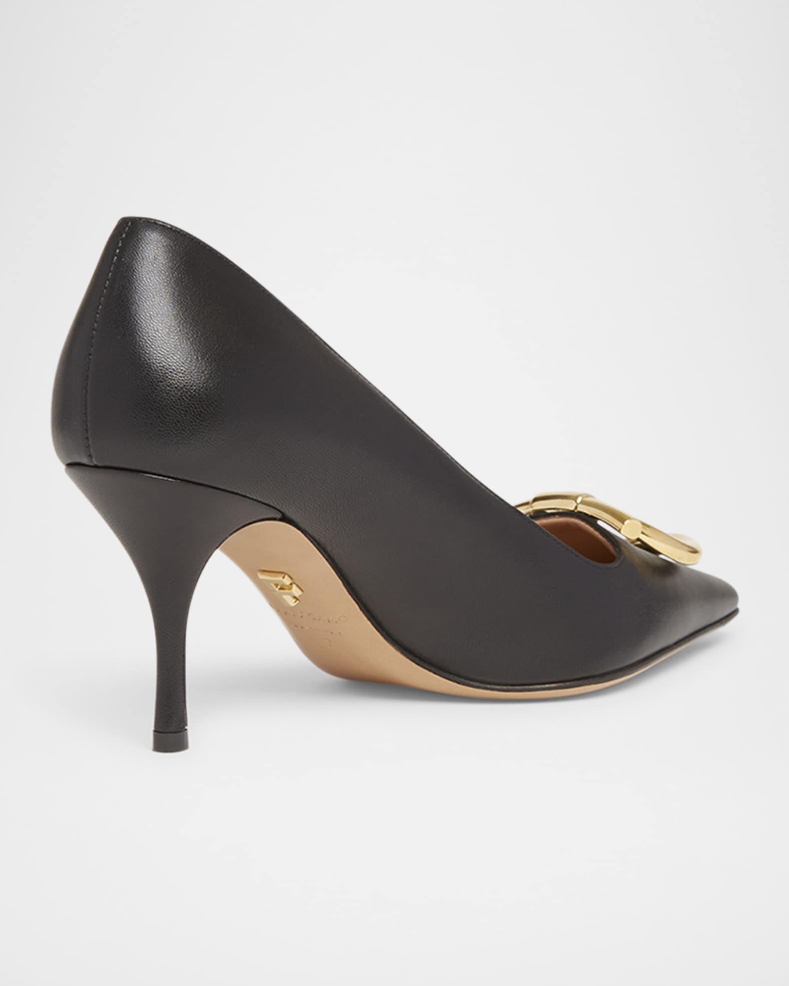 Lara Leather Gancini Pumps 1