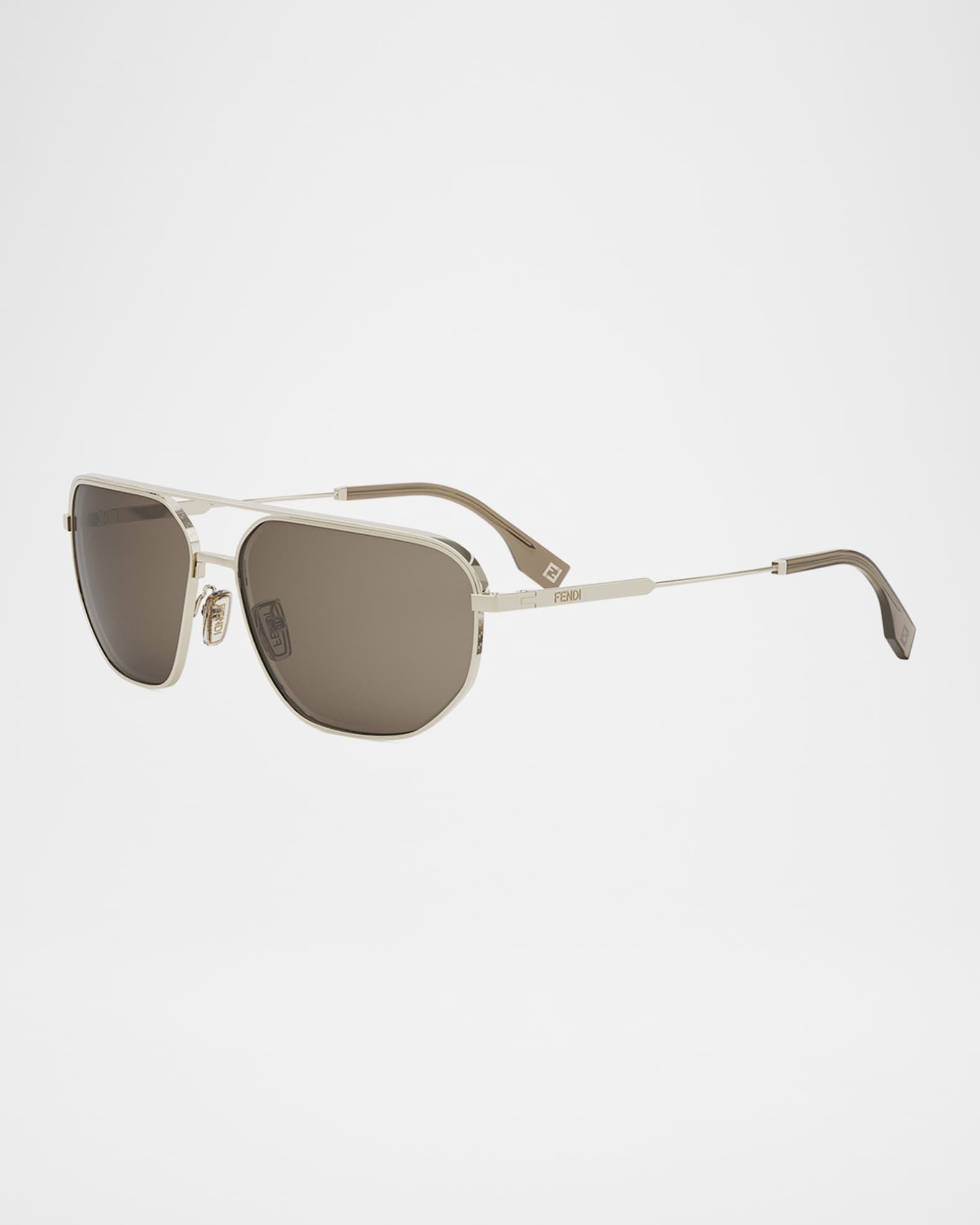 Men's Fendi Travel Metal Rectangle Sunglasses