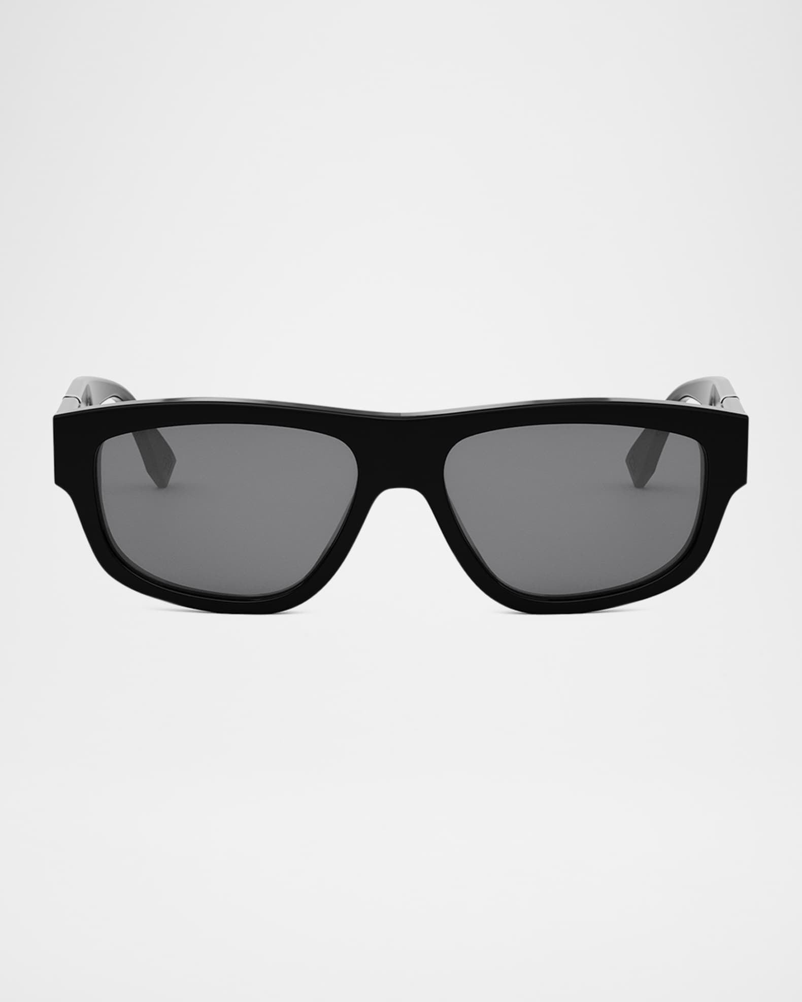 Men's Fendi Diagonal Acetate Rectangle Sunglasses 0