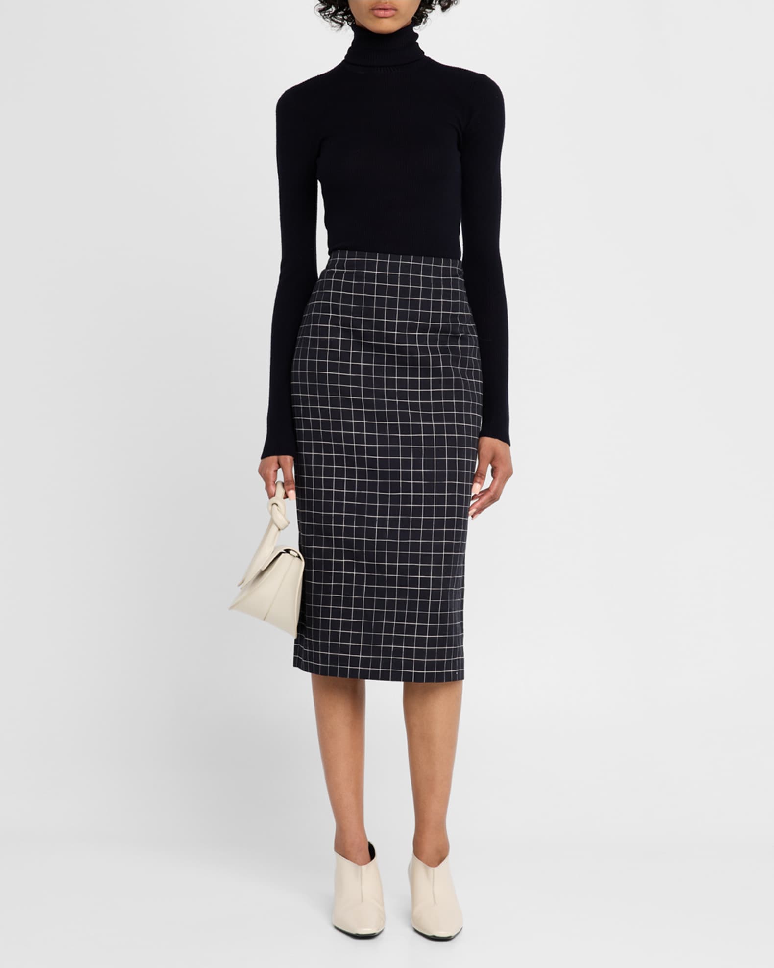 Trellis Plaid Pencil Skirt 1