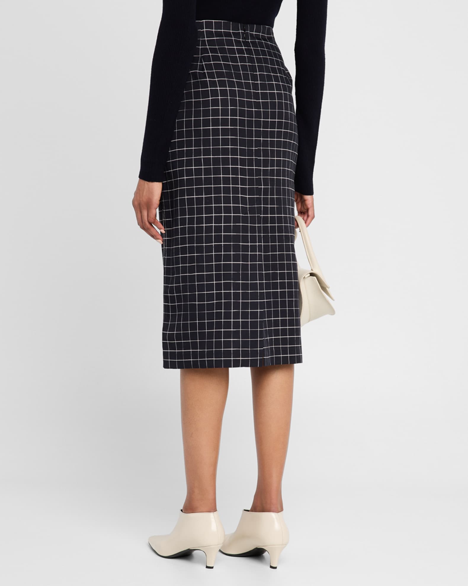Vince Trellis Plaid Pencil Skirt Neiman Marcus - Main Image
