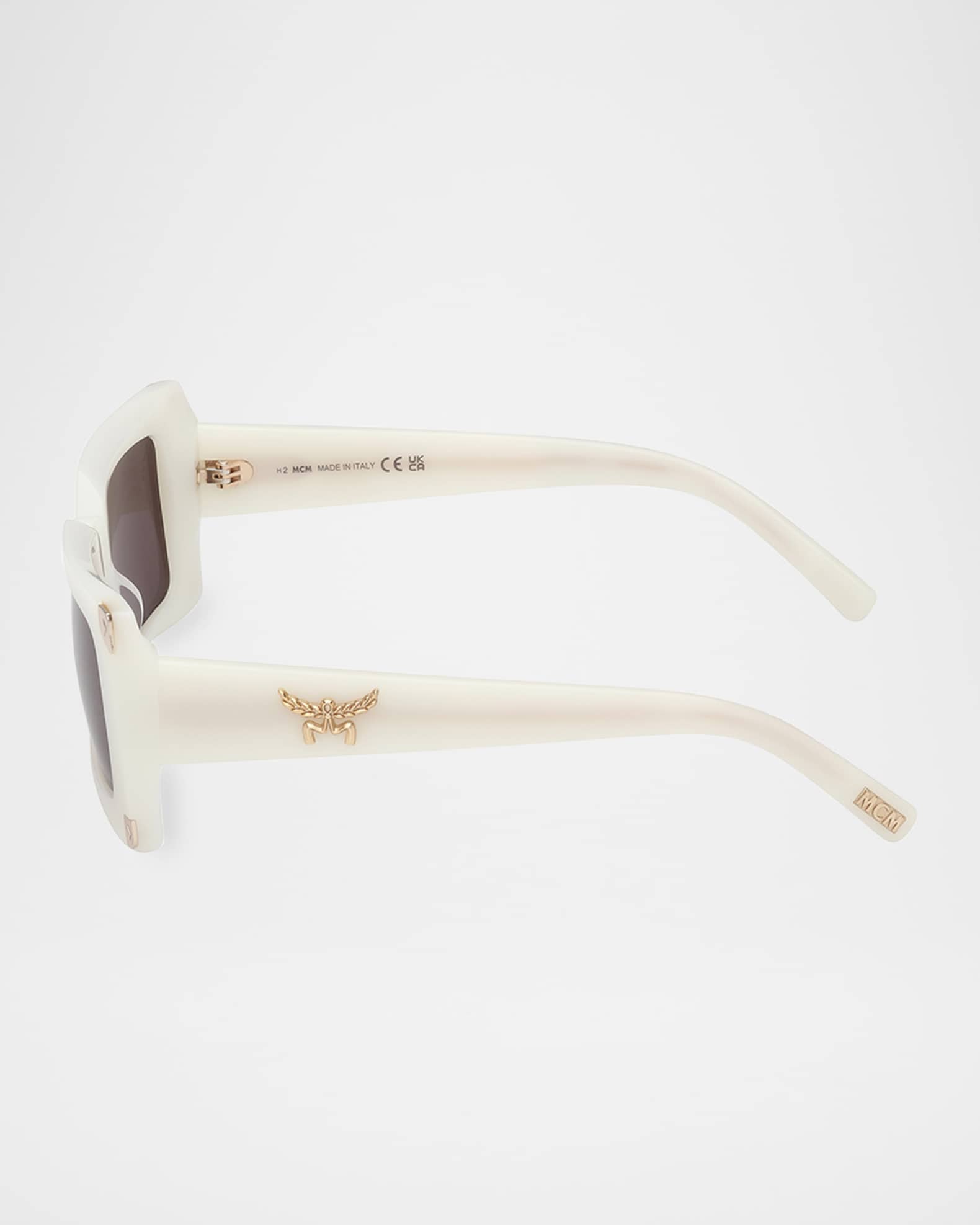 MCM Rectangle Acetate Sunglasses | Neiman Marcus