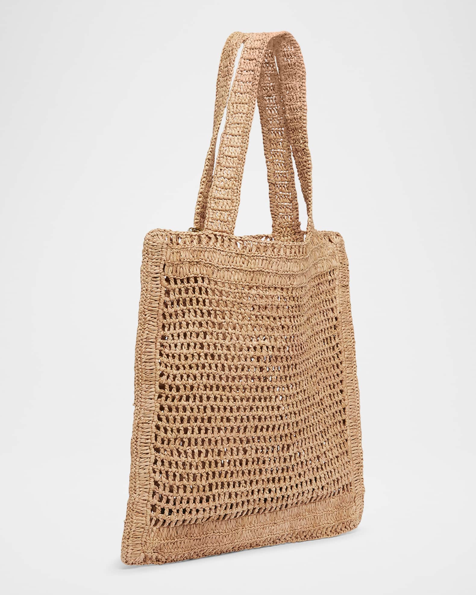 Chloe Summer Banana Tote Bag in Crochet Fabric | Neiman Marcus